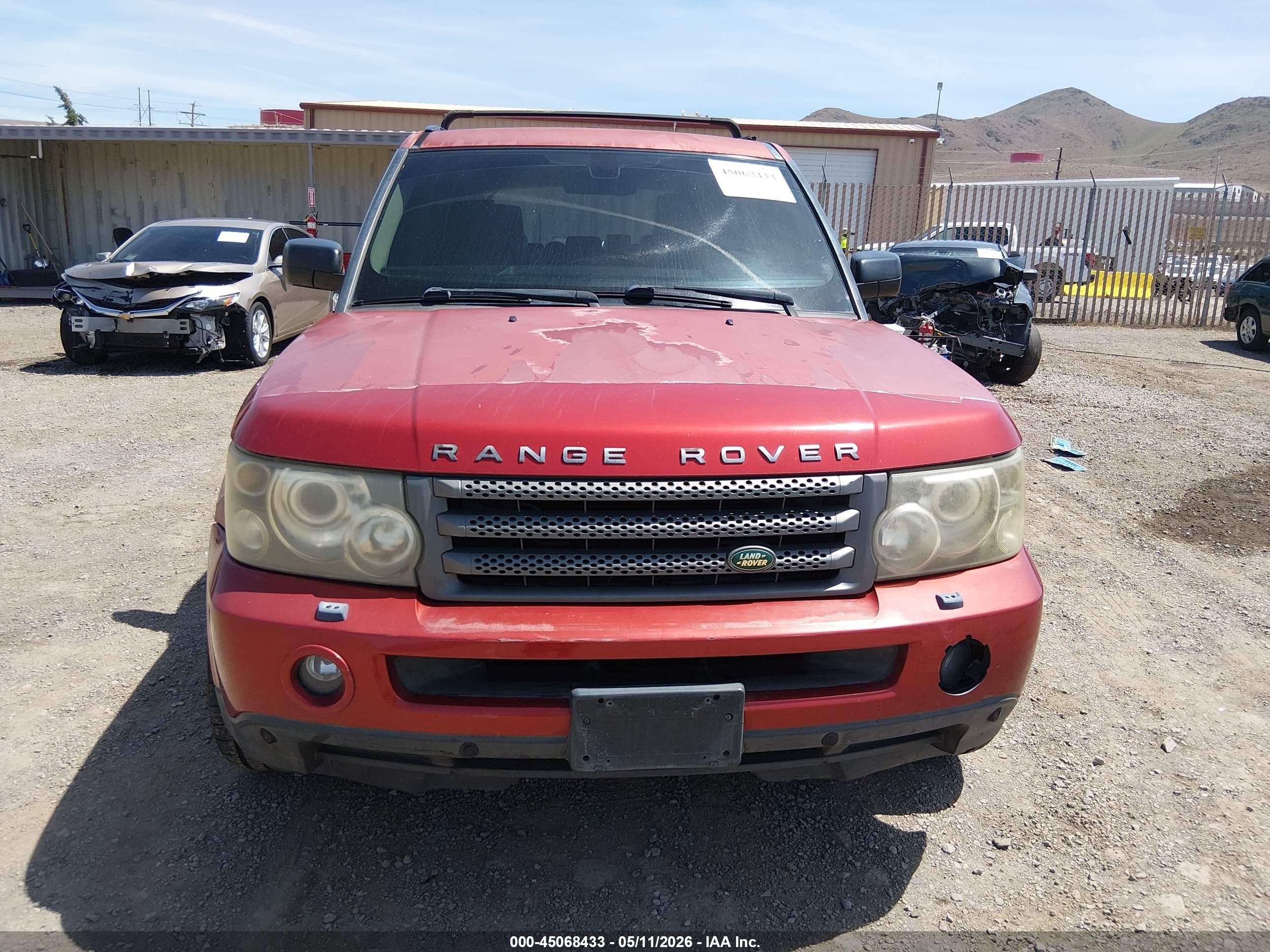 2007 Land Rover Range Rover Sport Hse Красный vin: SALSF25437A108303