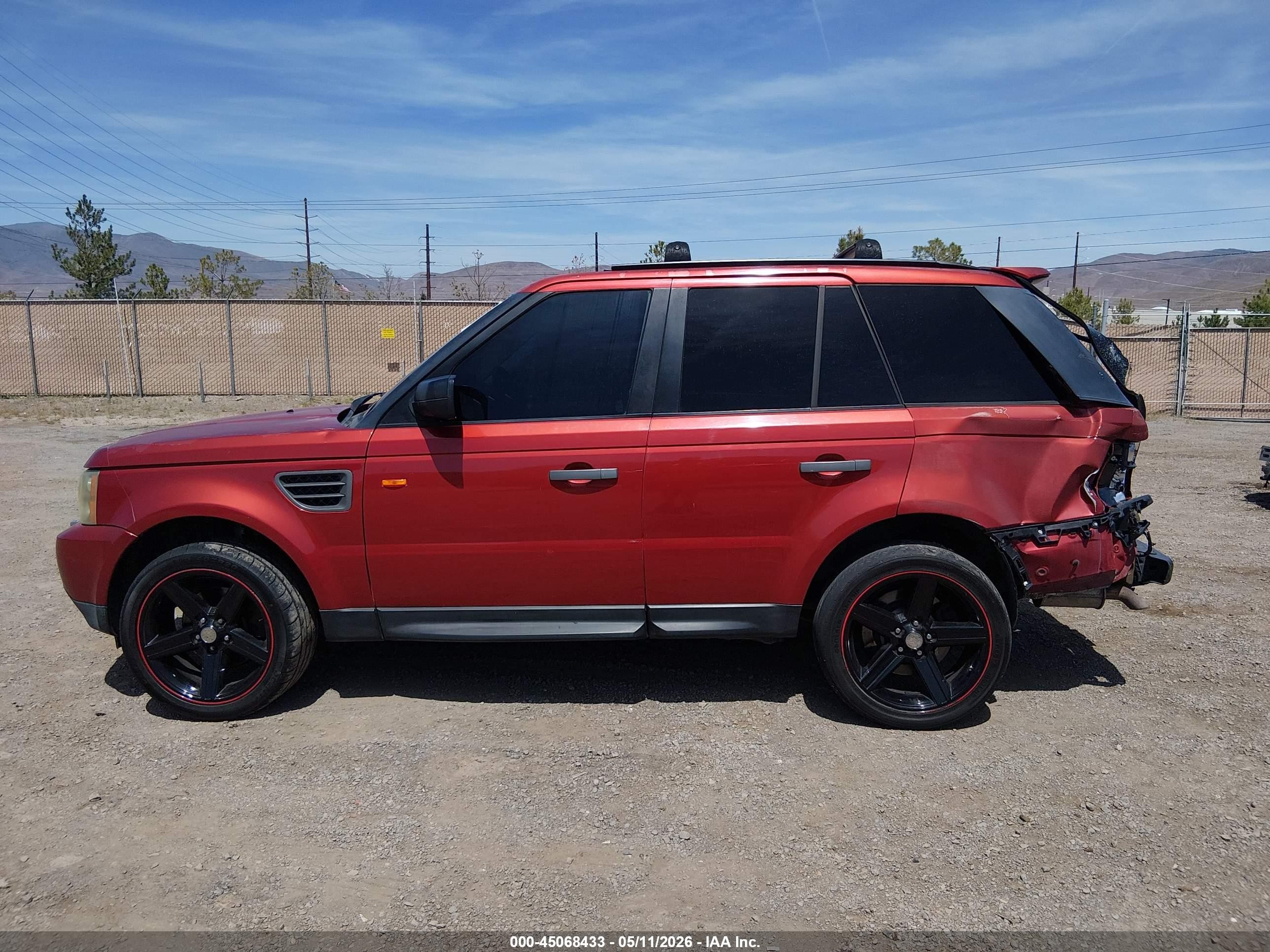 2007 Land Rover Range Rover Sport Hse Красный vin: SALSF25437A108303