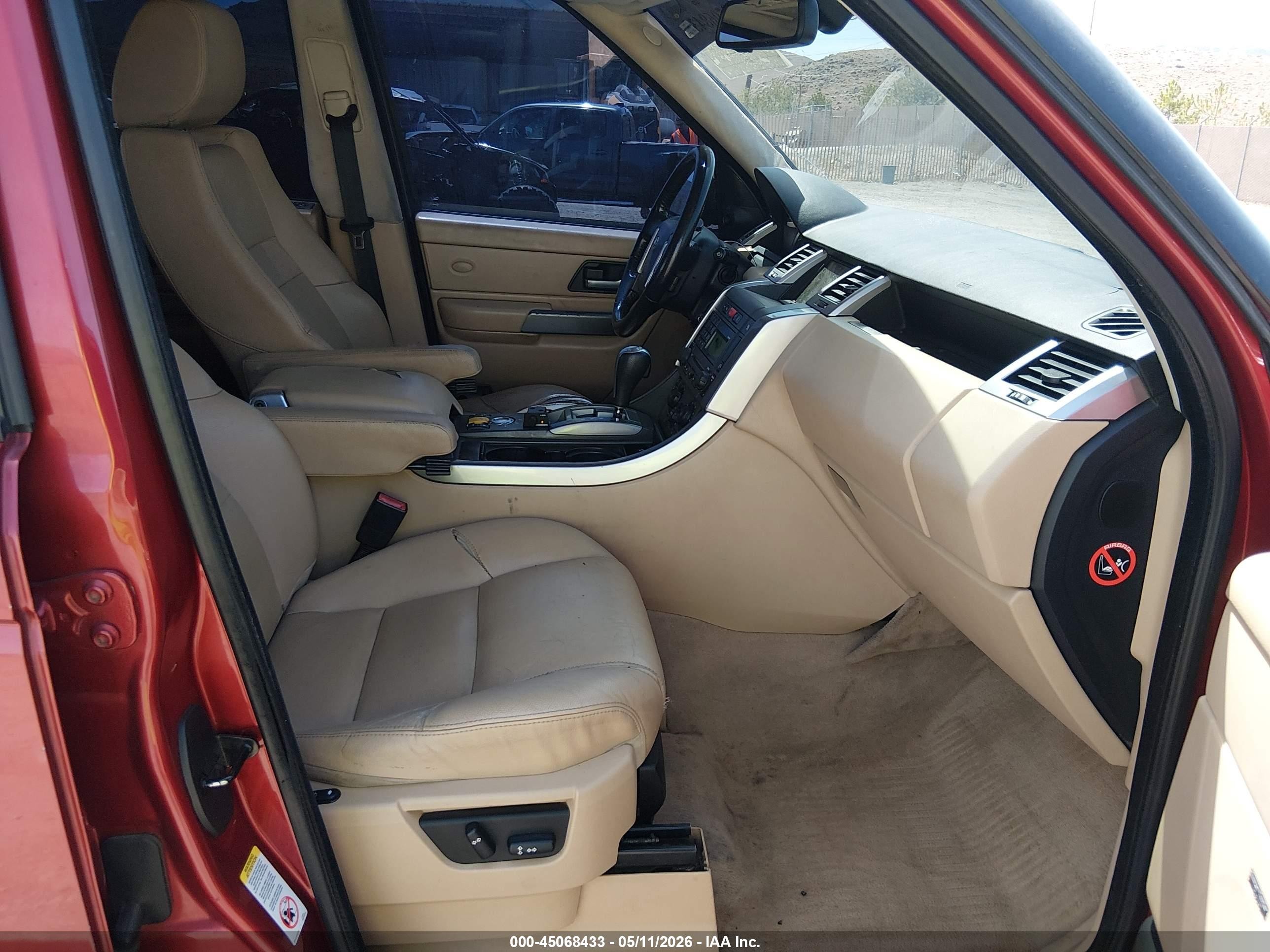 2007 Land Rover Range Rover Sport Hse Красный vin: SALSF25437A108303