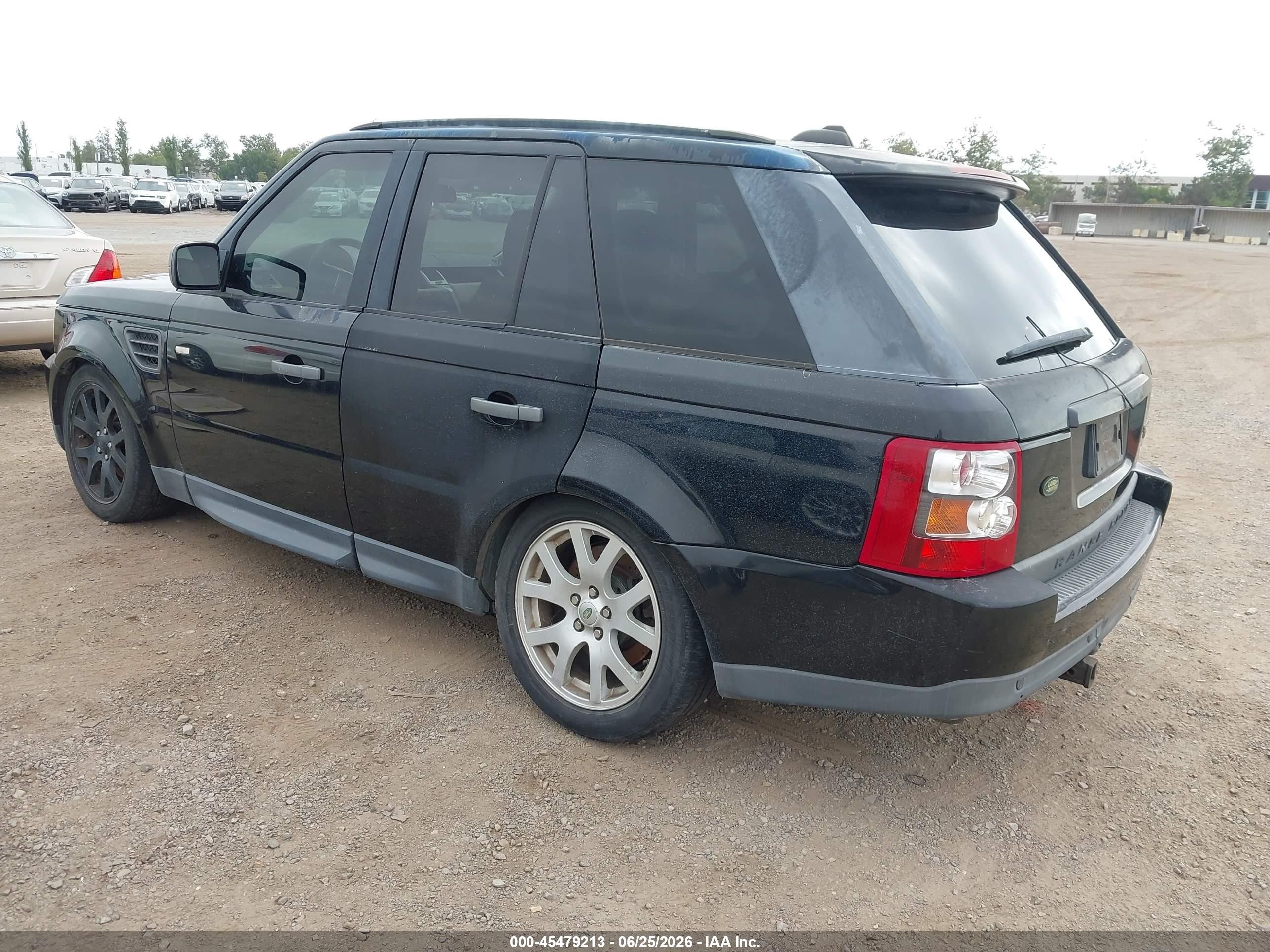 2007 Land Rover Range Rover Sport Hse Black vin: SALSF25457A107640