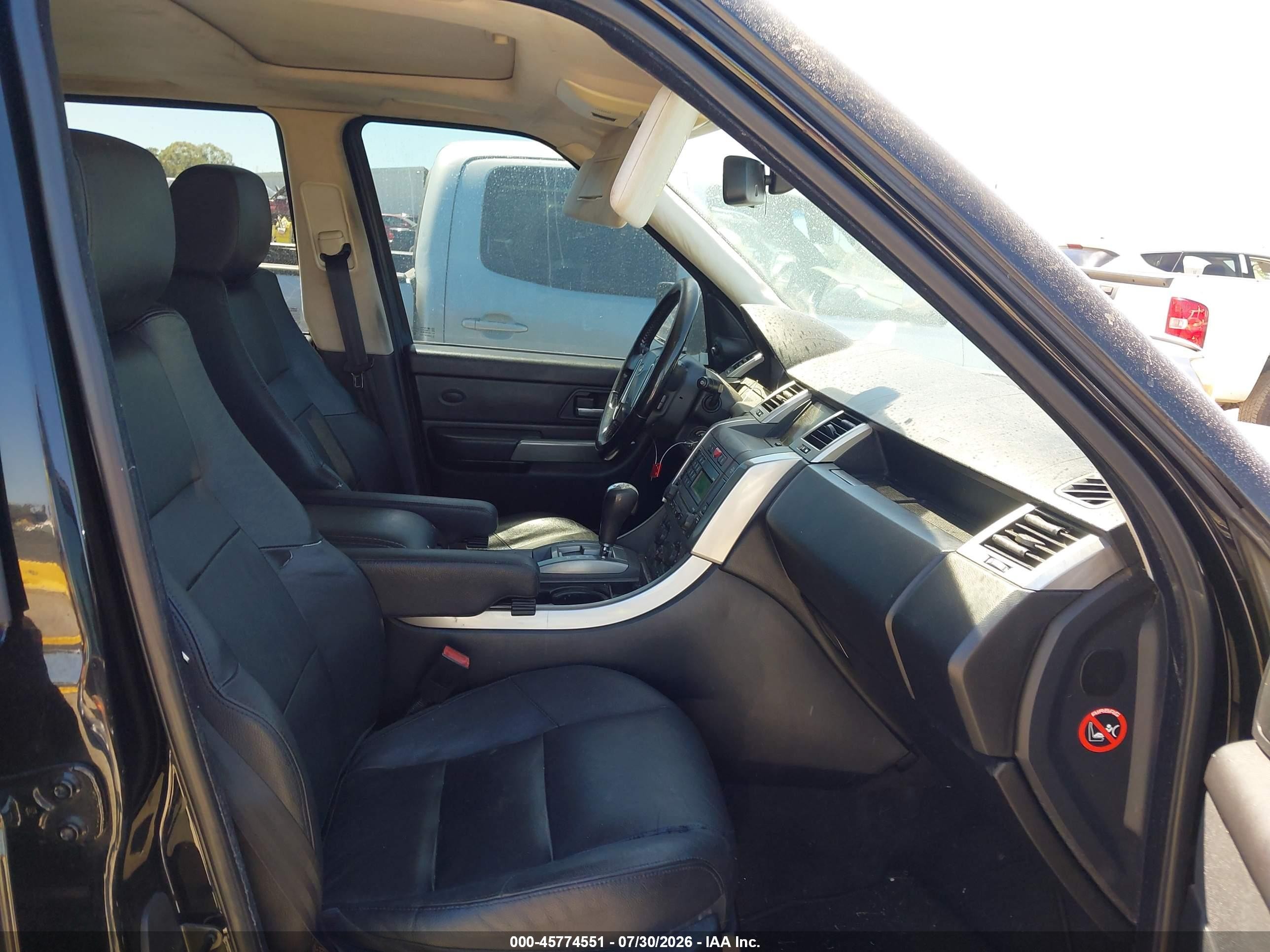 2007 Land Rover Range Rover Sport Hse Black vin: SALSF25457A119884