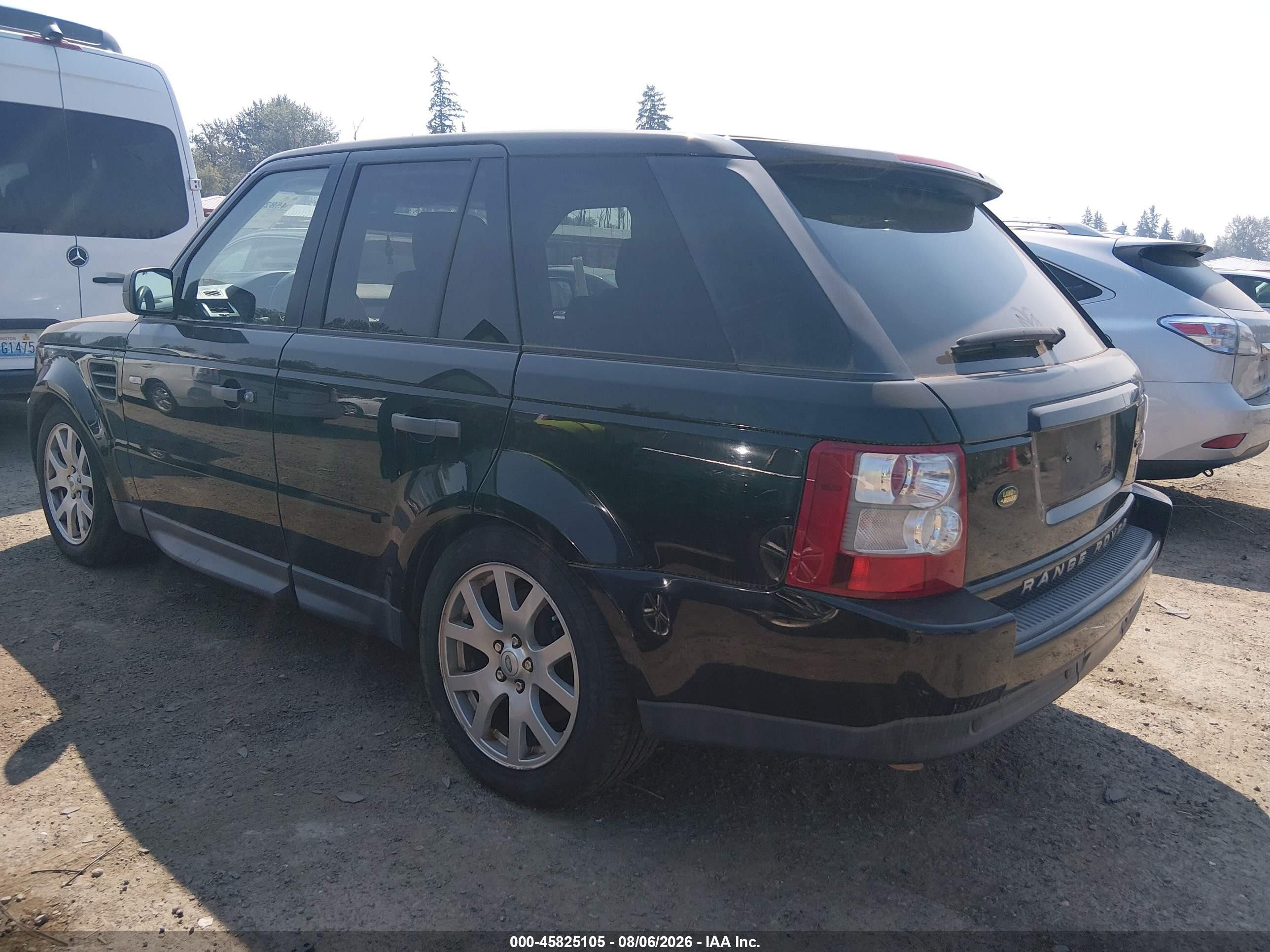 2009 Land Rover Range Rover Sport Hse Black vin: SALSF25469A212321
