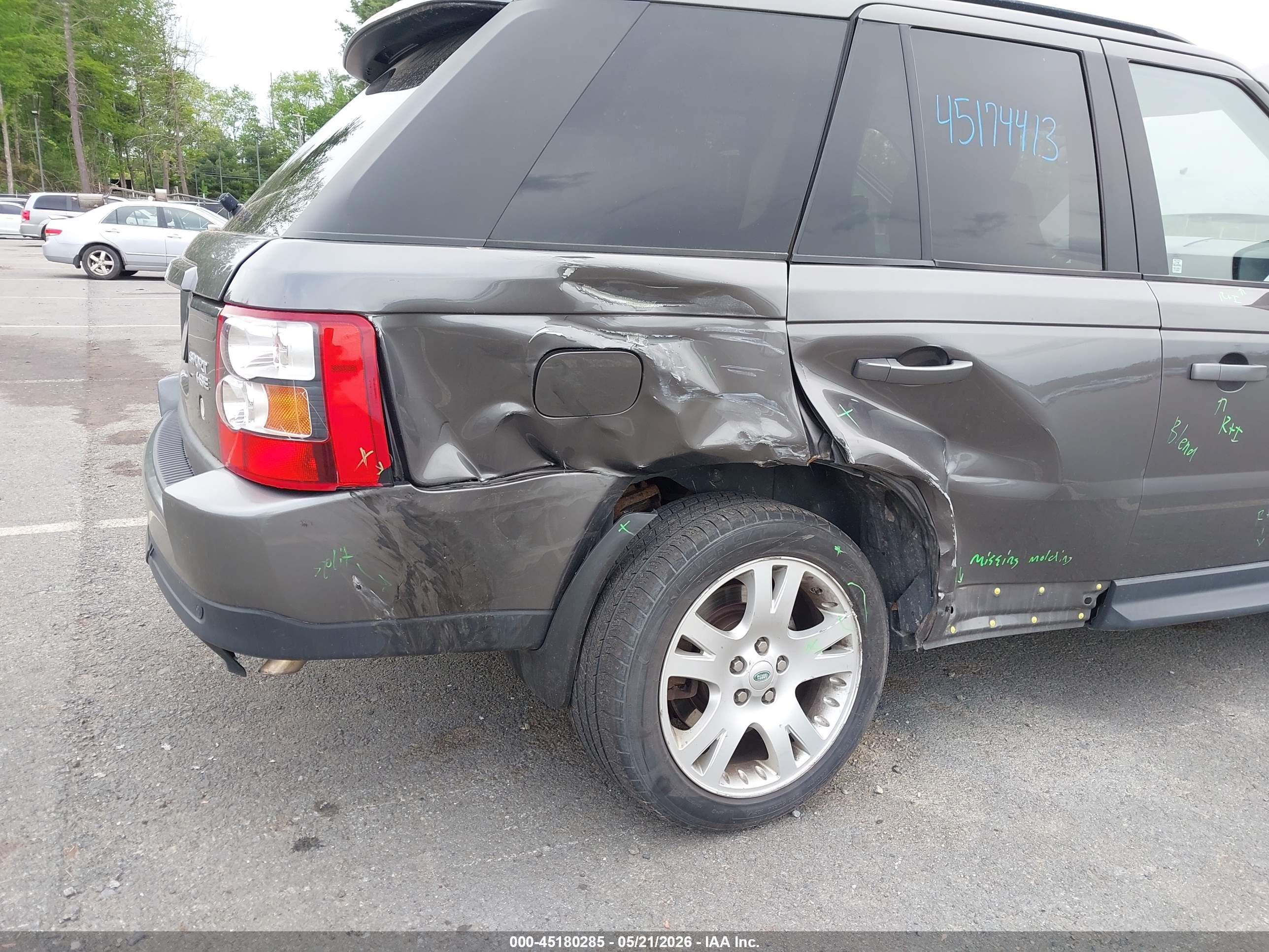 2006 Land Rover Range Rover Sport Hse Gray vin: SALSF25476A972091