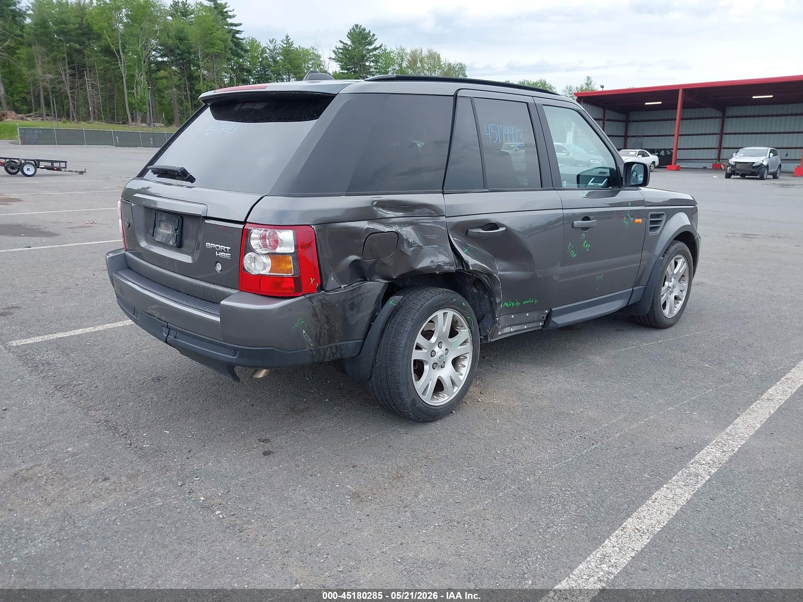 2006 Land Rover Range Rover Sport Hse Gray vin: SALSF25476A972091