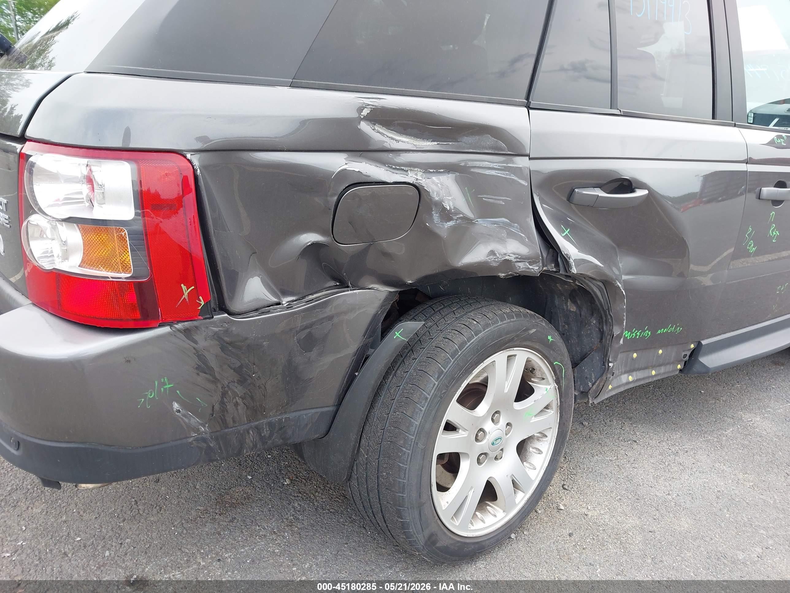 2006 Land Rover Range Rover Sport Hse Gray vin: SALSF25476A972091