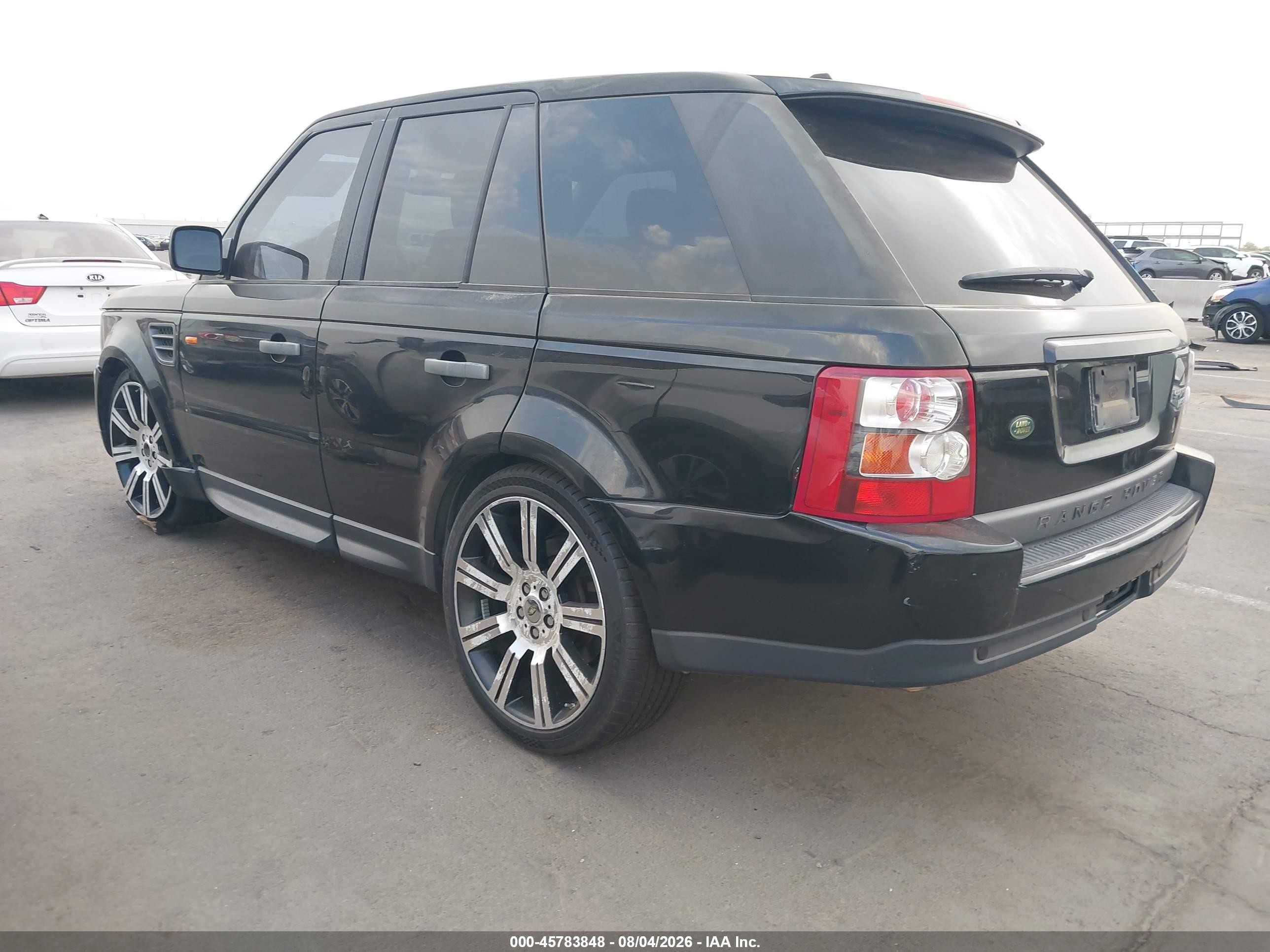 2008 Land Rover Range Rover Sport Hse Black vin: SALSF25478A176797