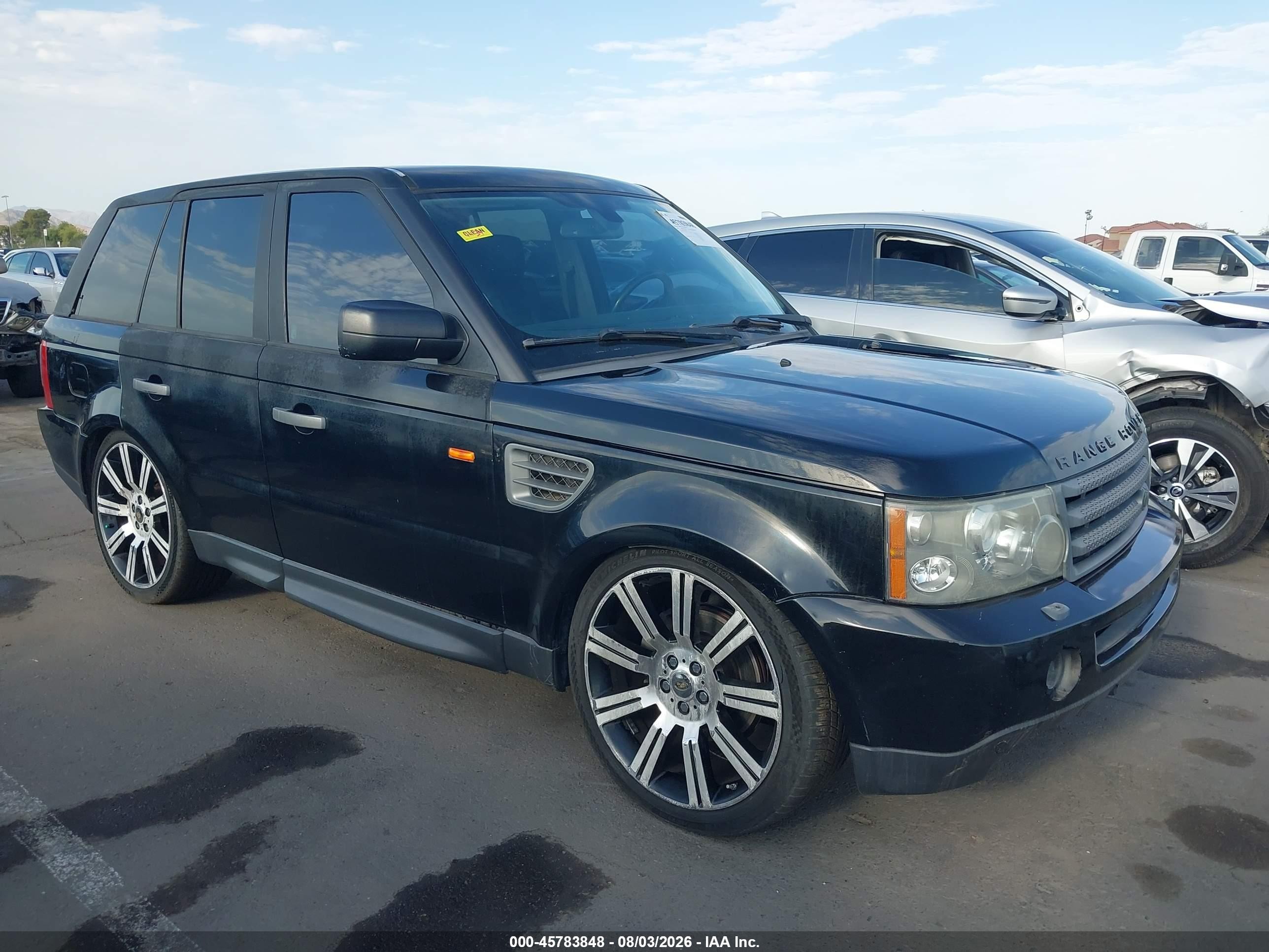 2008 Land Rover Range Rover Sport Hse Black vin: SALSF25478A176797
