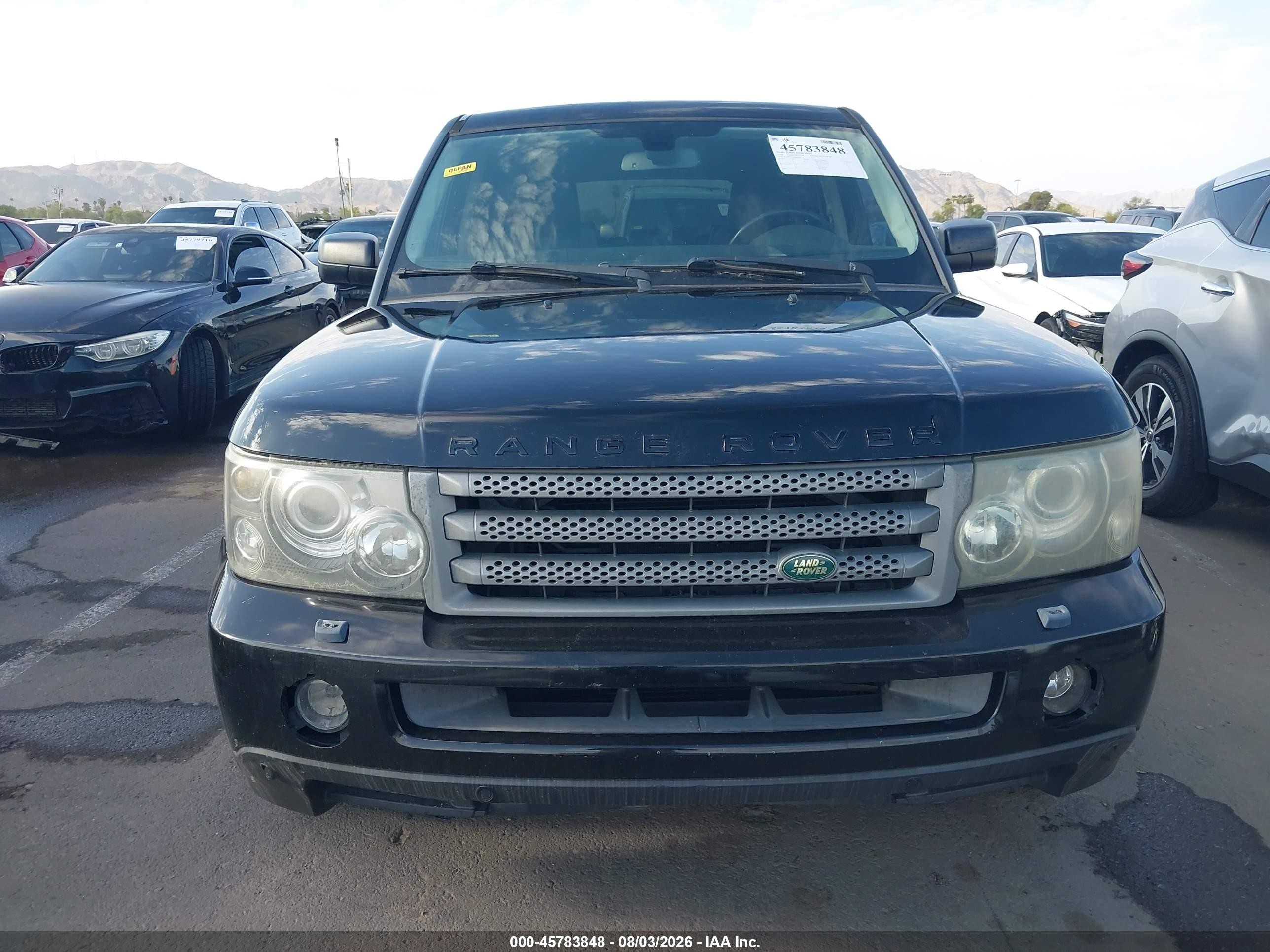 2008 Land Rover Range Rover Sport Hse Black vin: SALSF25478A176797