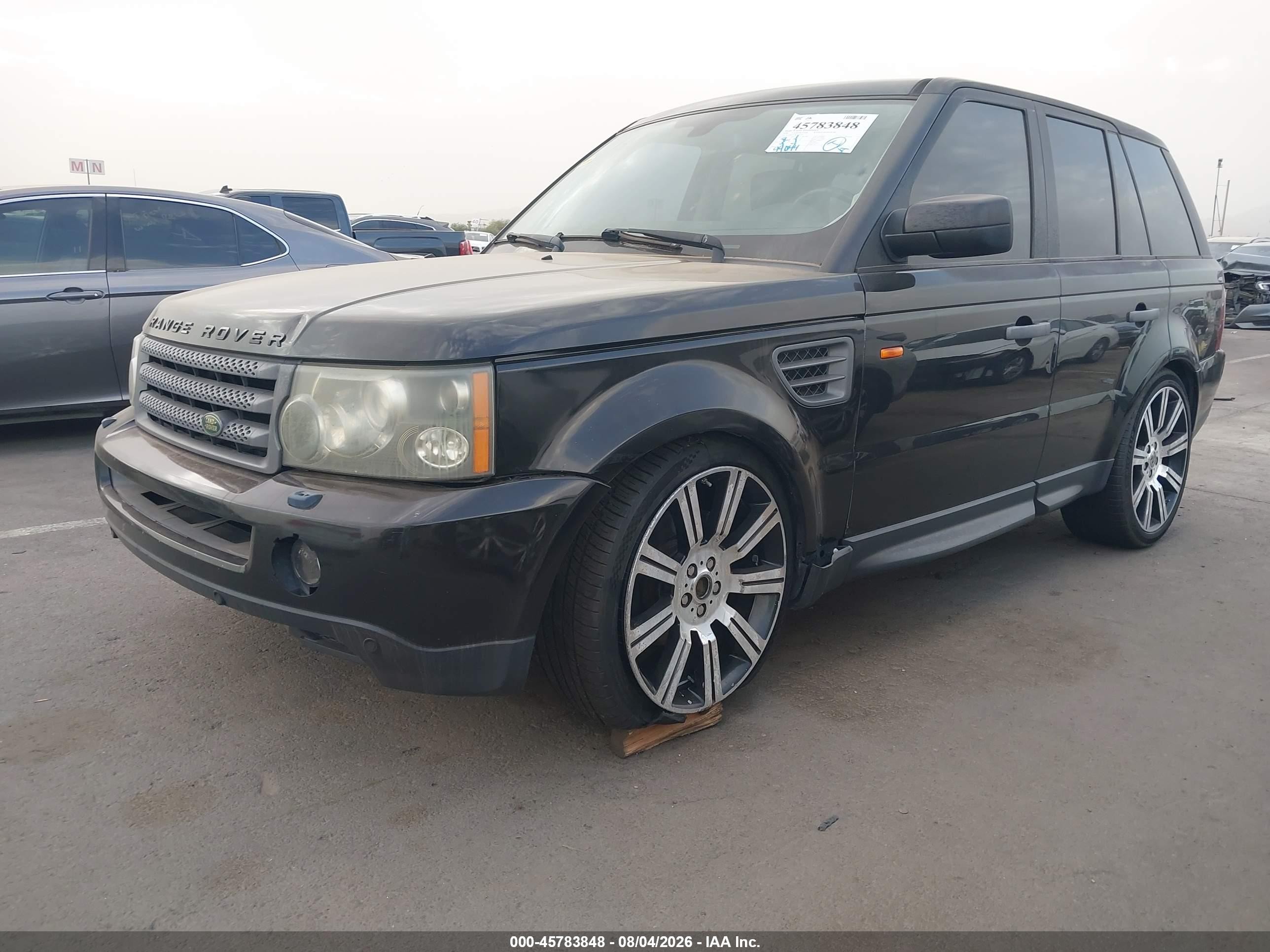 2008 Land Rover Range Rover Sport Hse Black vin: SALSF25478A176797