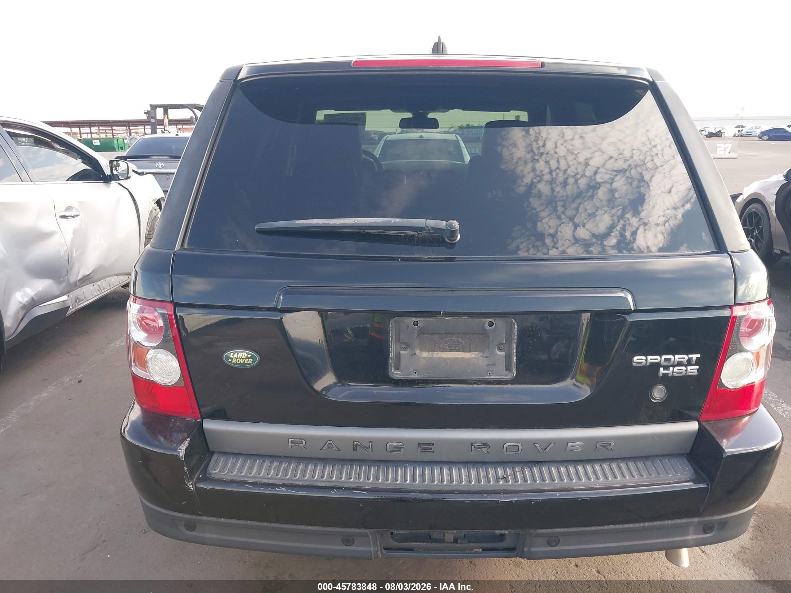 2008 Land Rover Range Rover Sport Hse Black vin: SALSF25478A176797