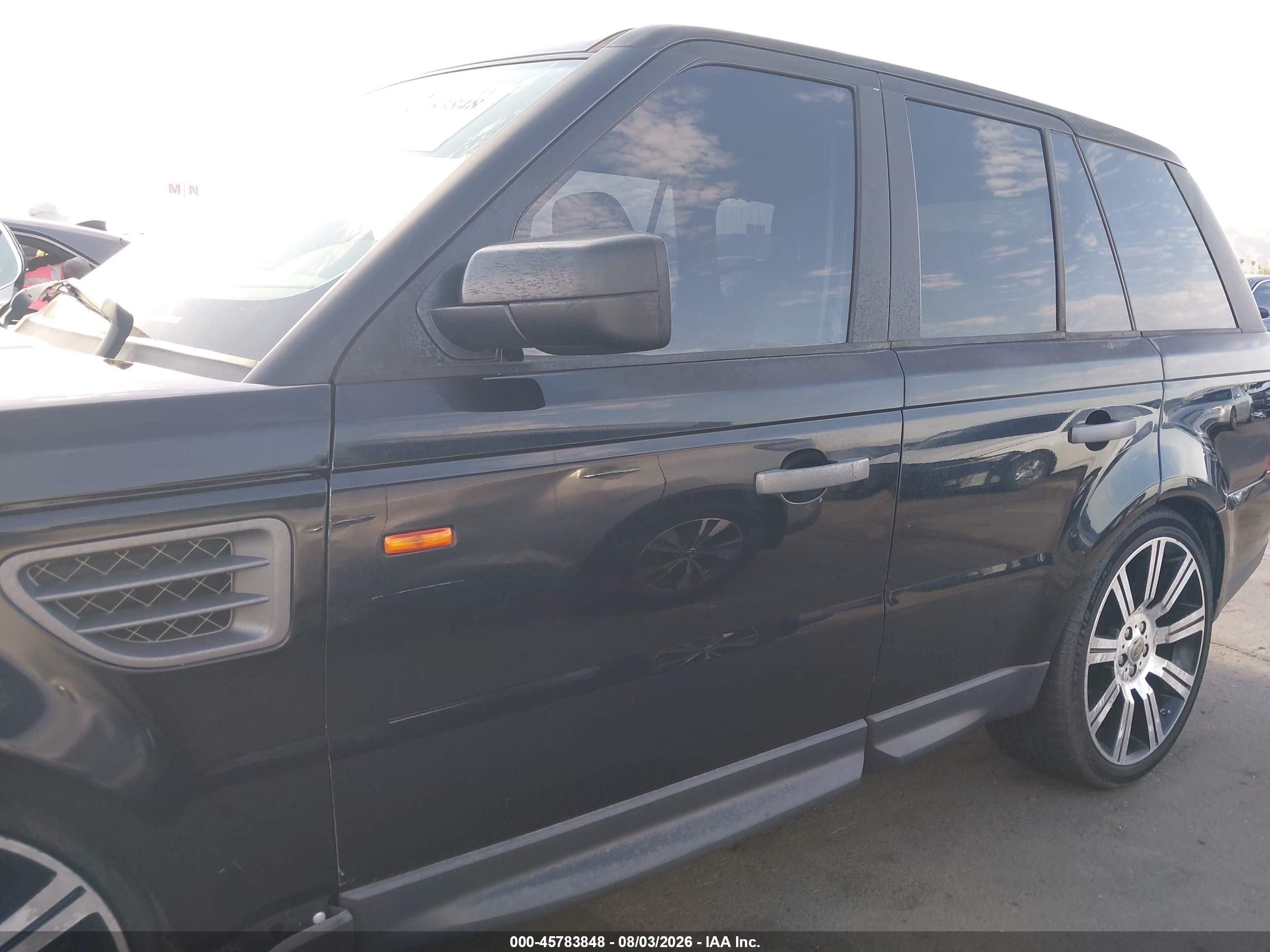 2008 Land Rover Range Rover Sport Hse Black vin: SALSF25478A176797