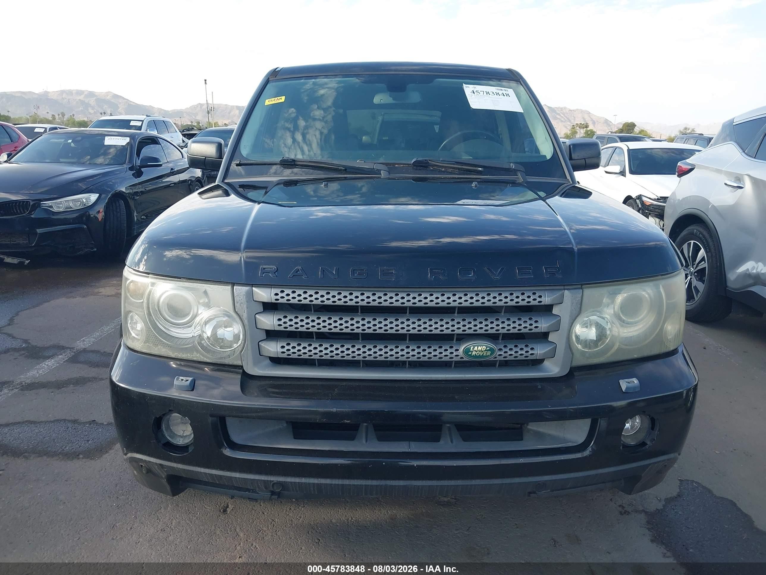 2008 Land Rover Range Rover Sport Hse Black vin: SALSF25478A176797