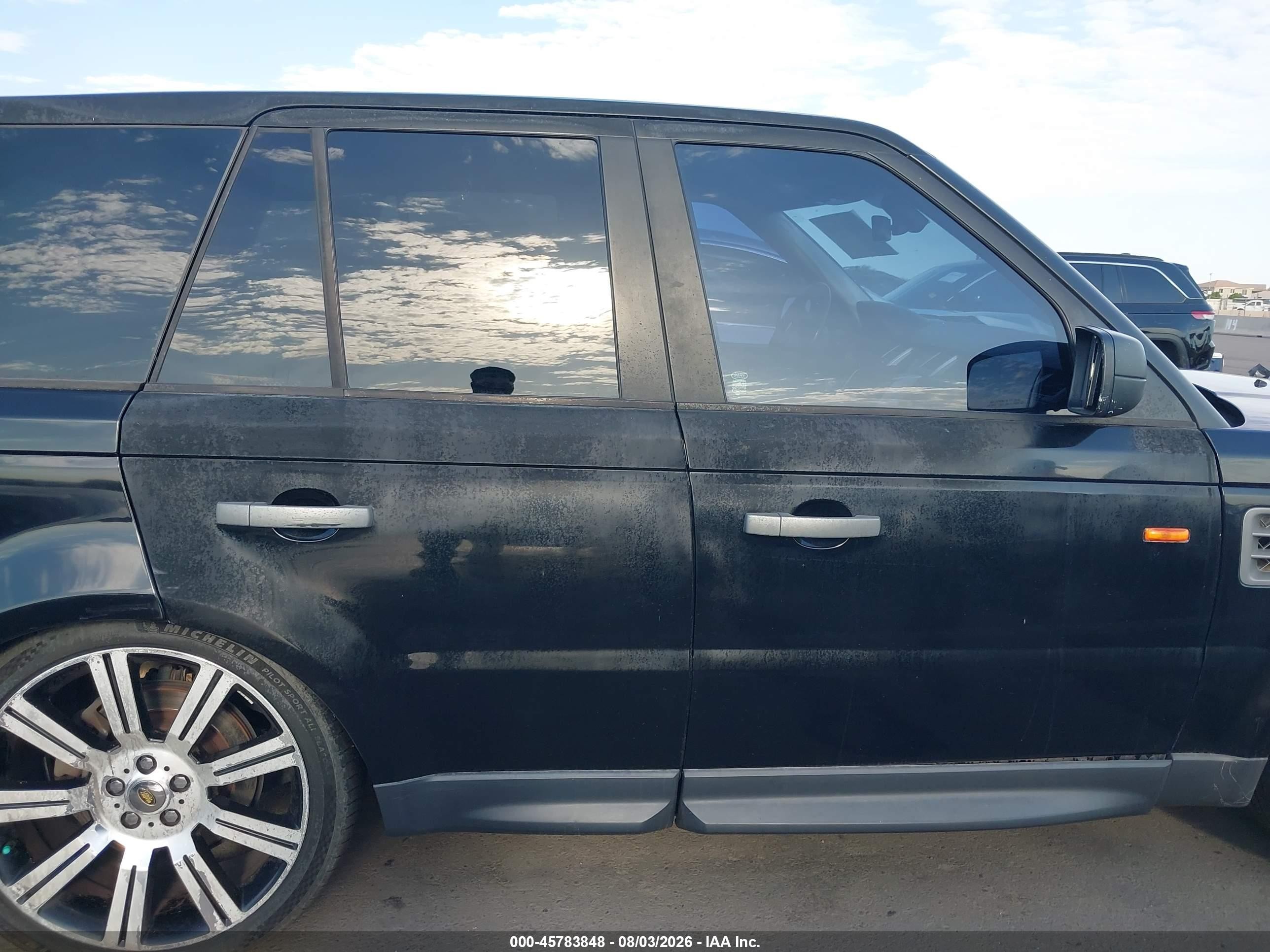 2008 Land Rover Range Rover Sport Hse Black vin: SALSF25478A176797