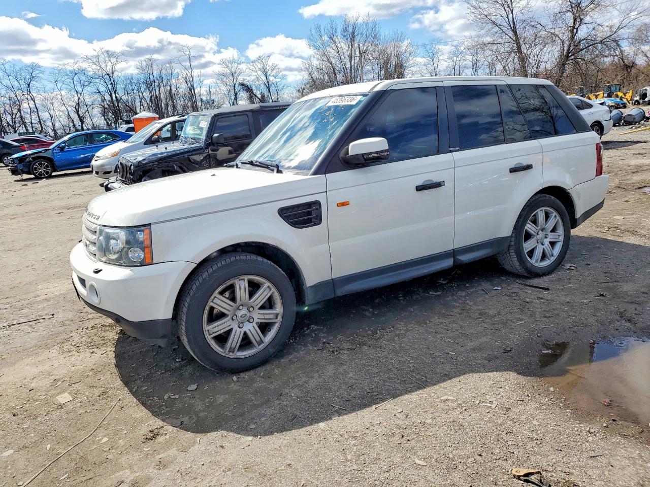 2008 Land Rover Range Rover Sport Hse White vin: SALSF25478A188111