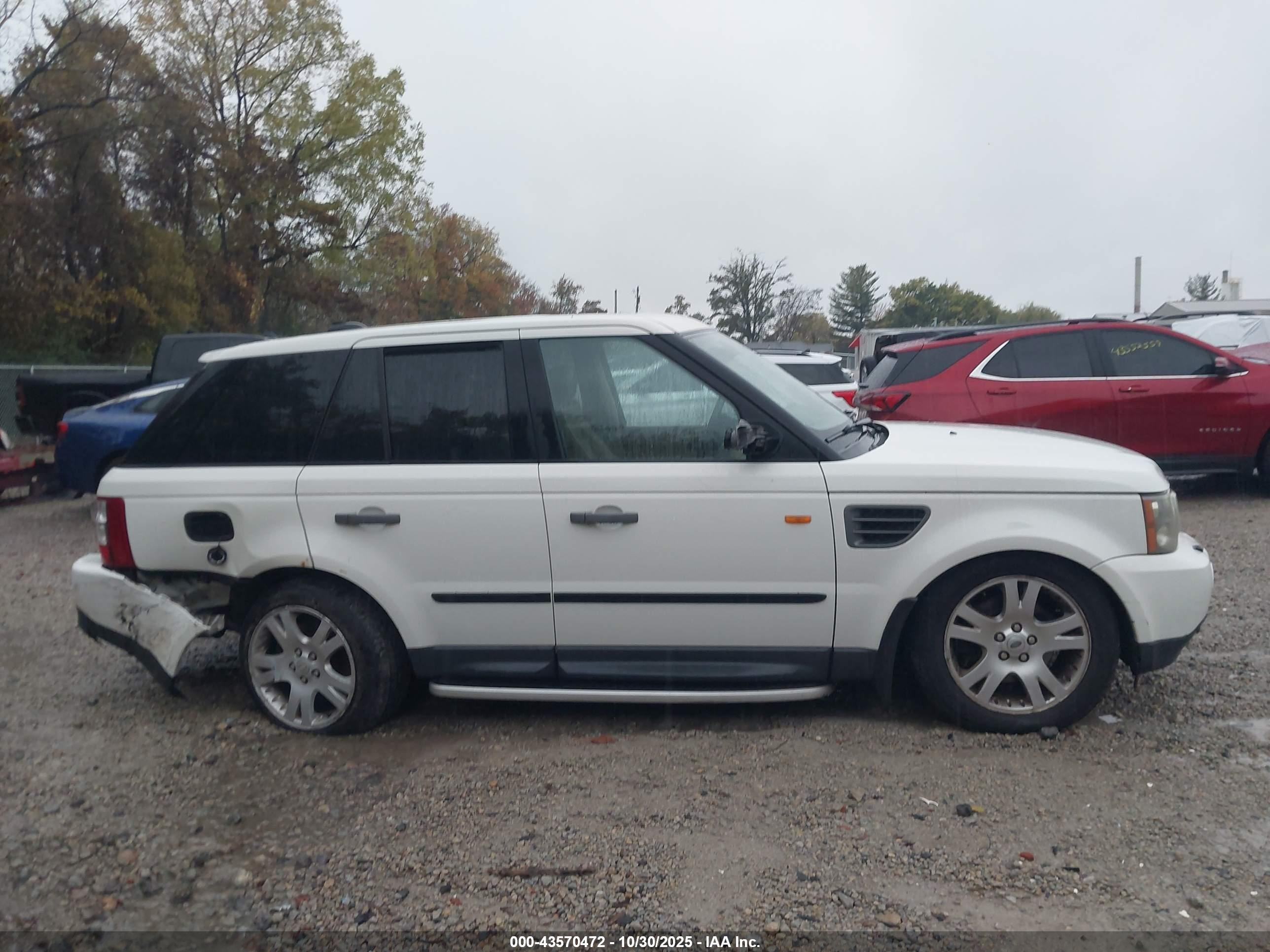 2006 Land Rover Range Rover Sport Hse White vin: SALSF25486A935499