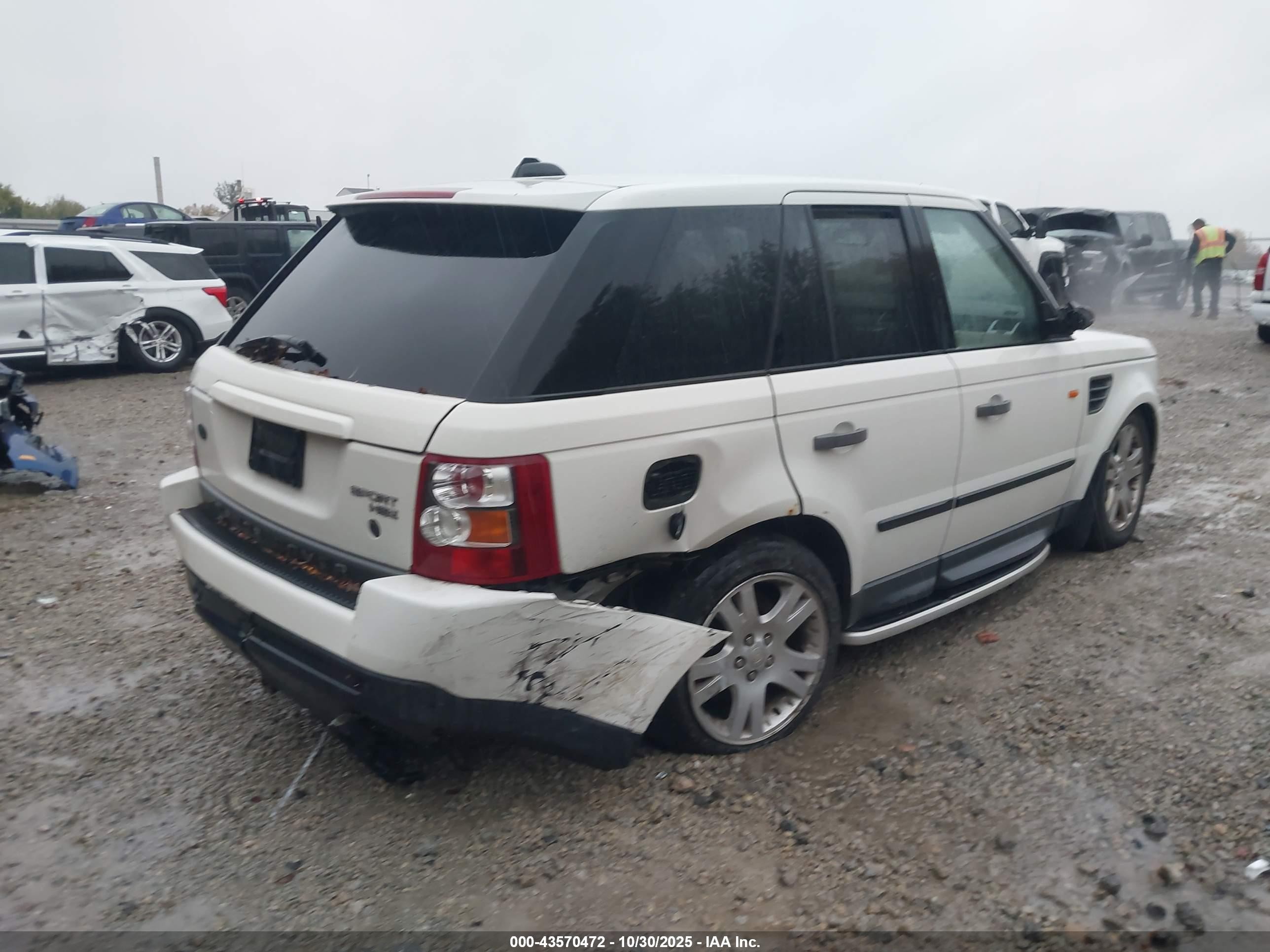 2006 Land Rover Range Rover Sport Hse White vin: SALSF25486A935499