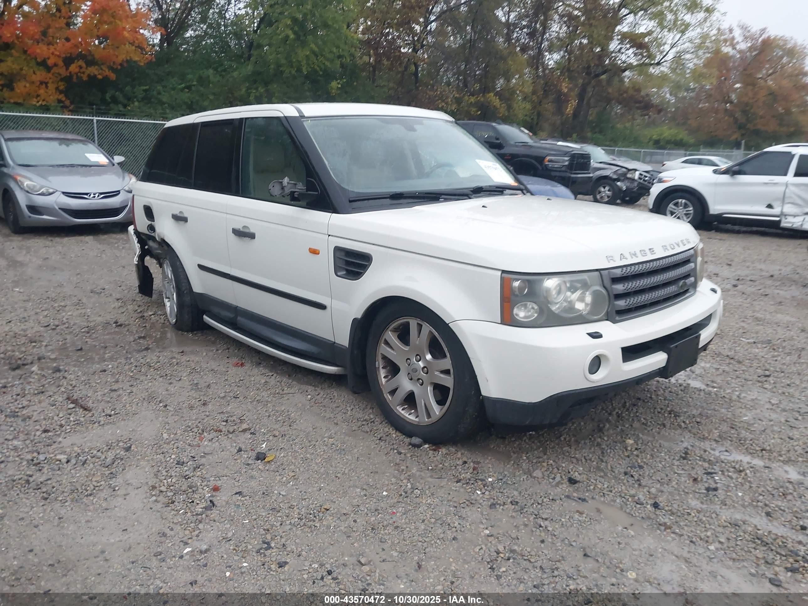 2006 Land Rover Range Rover Sport Hse White vin: SALSF25486A935499