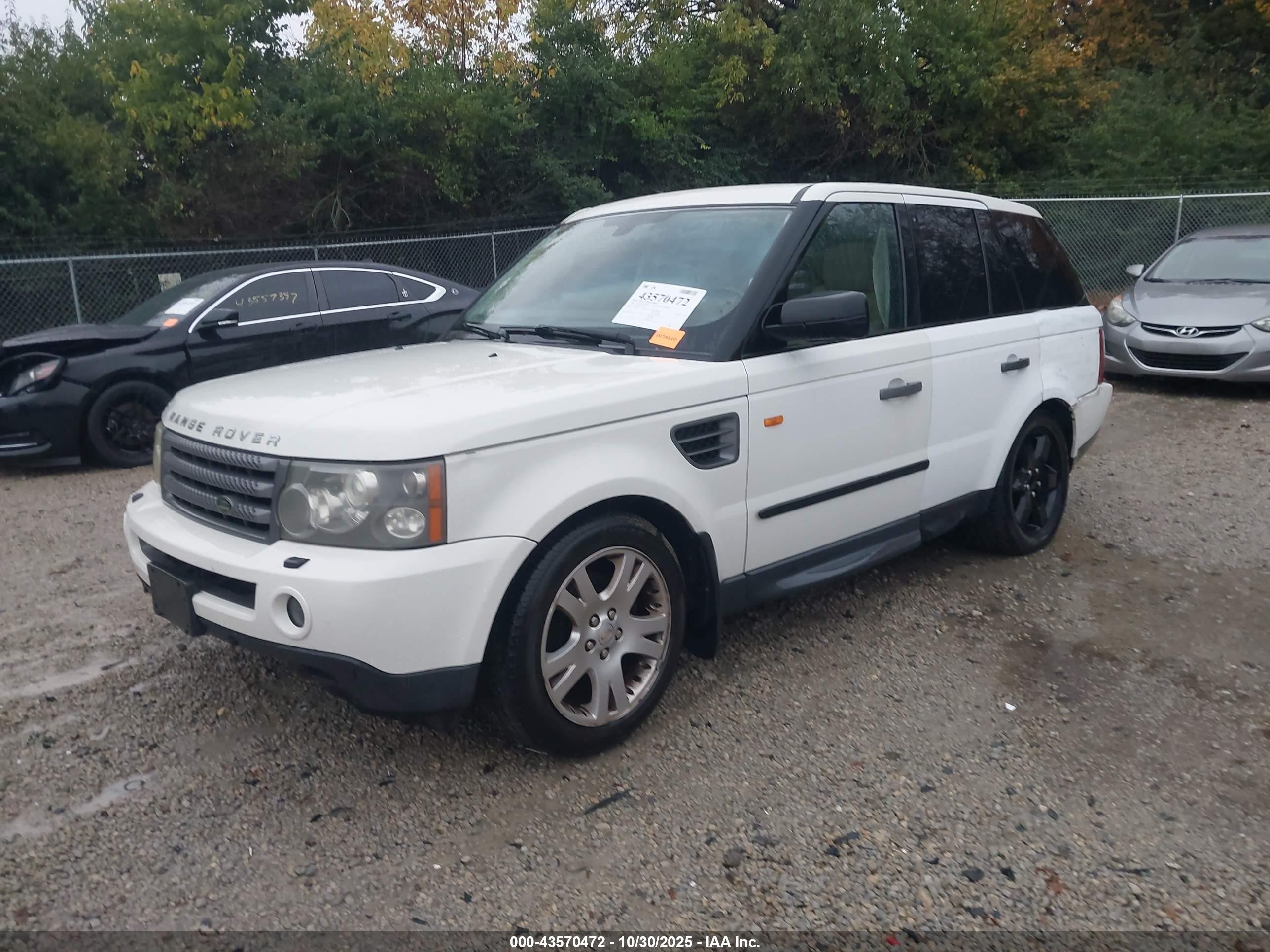 2006 Land Rover Range Rover Sport Hse White vin: SALSF25486A935499