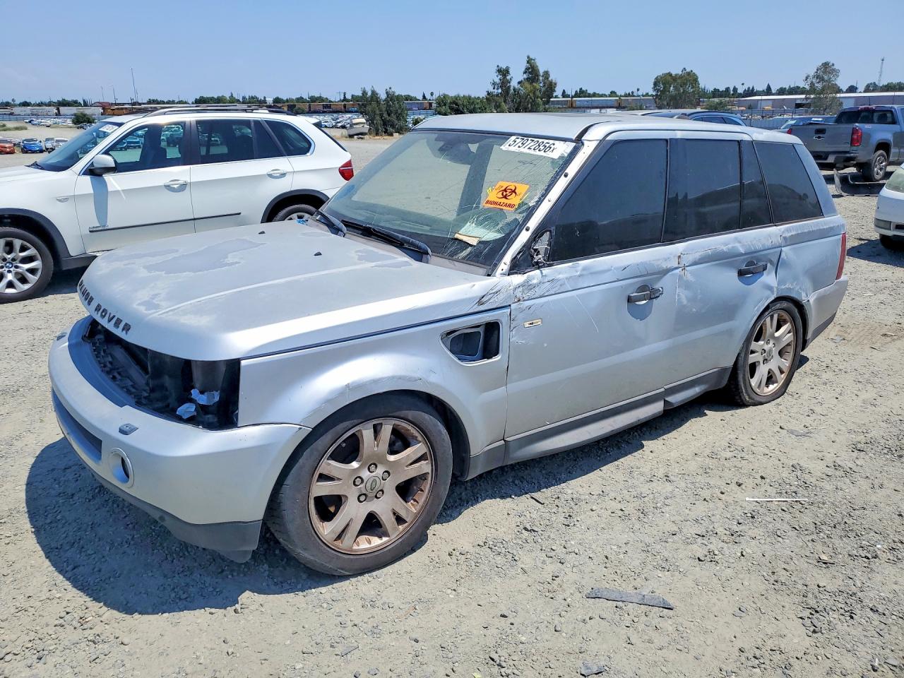 2007 Land Rover Range Rover Sport Hse Silver vin: SALSF25497A987242