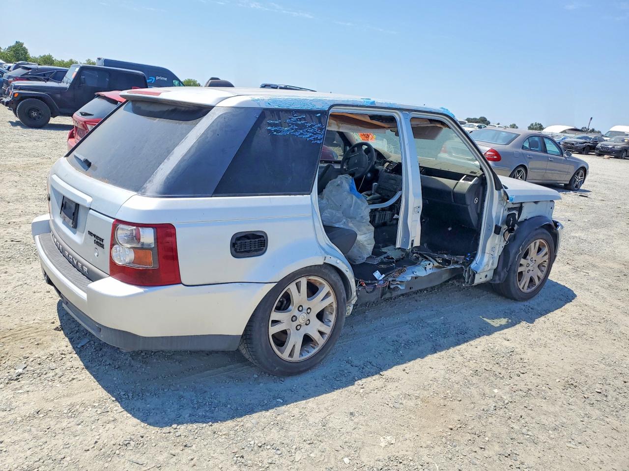 2007 Land Rover Range Rover Sport Hse Silver vin: SALSF25497A987242