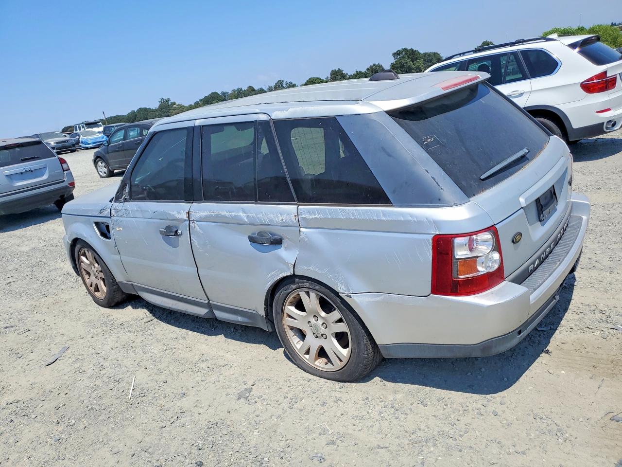 2007 Land Rover Range Rover Sport Hse Silver vin: SALSF25497A987242