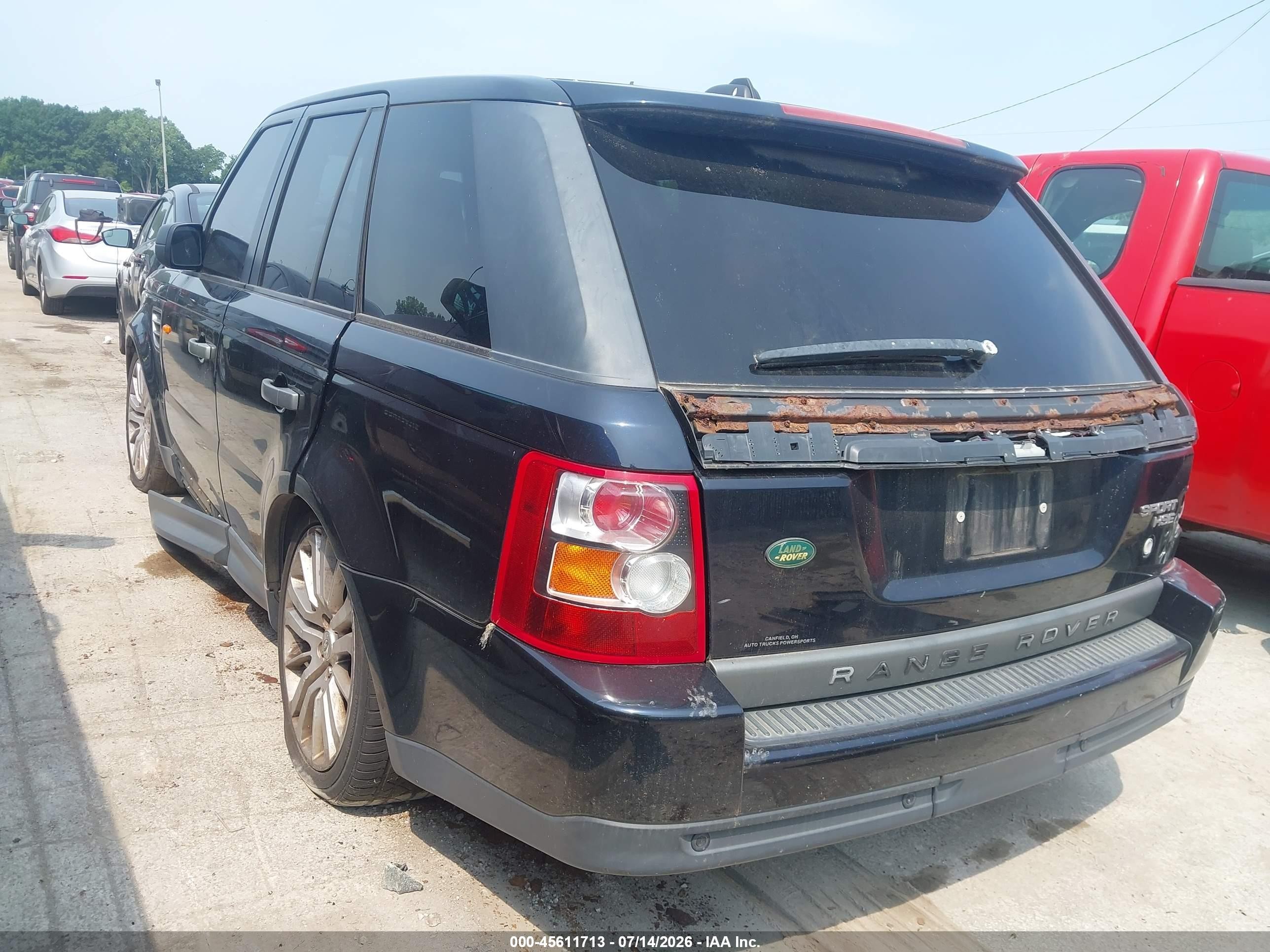 2008 Land Rover Range Rover Sport Hse Черный vin: SALSF25498A169978