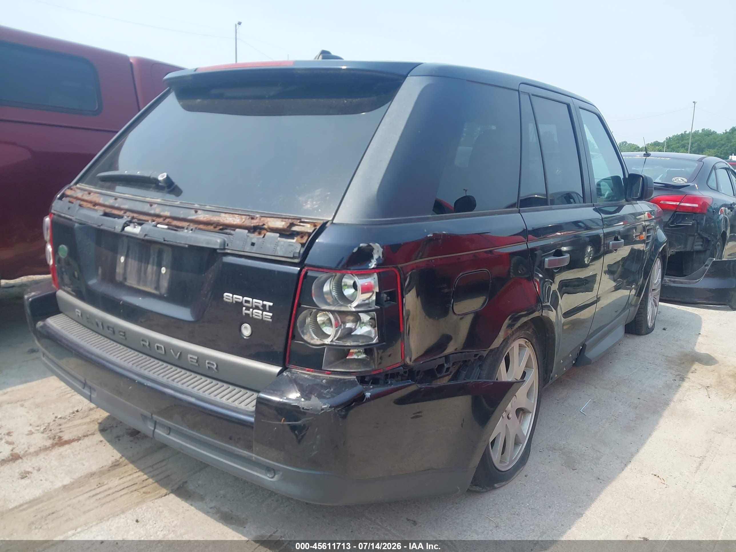 2008 Land Rover Range Rover Sport Hse Черный vin: SALSF25498A169978