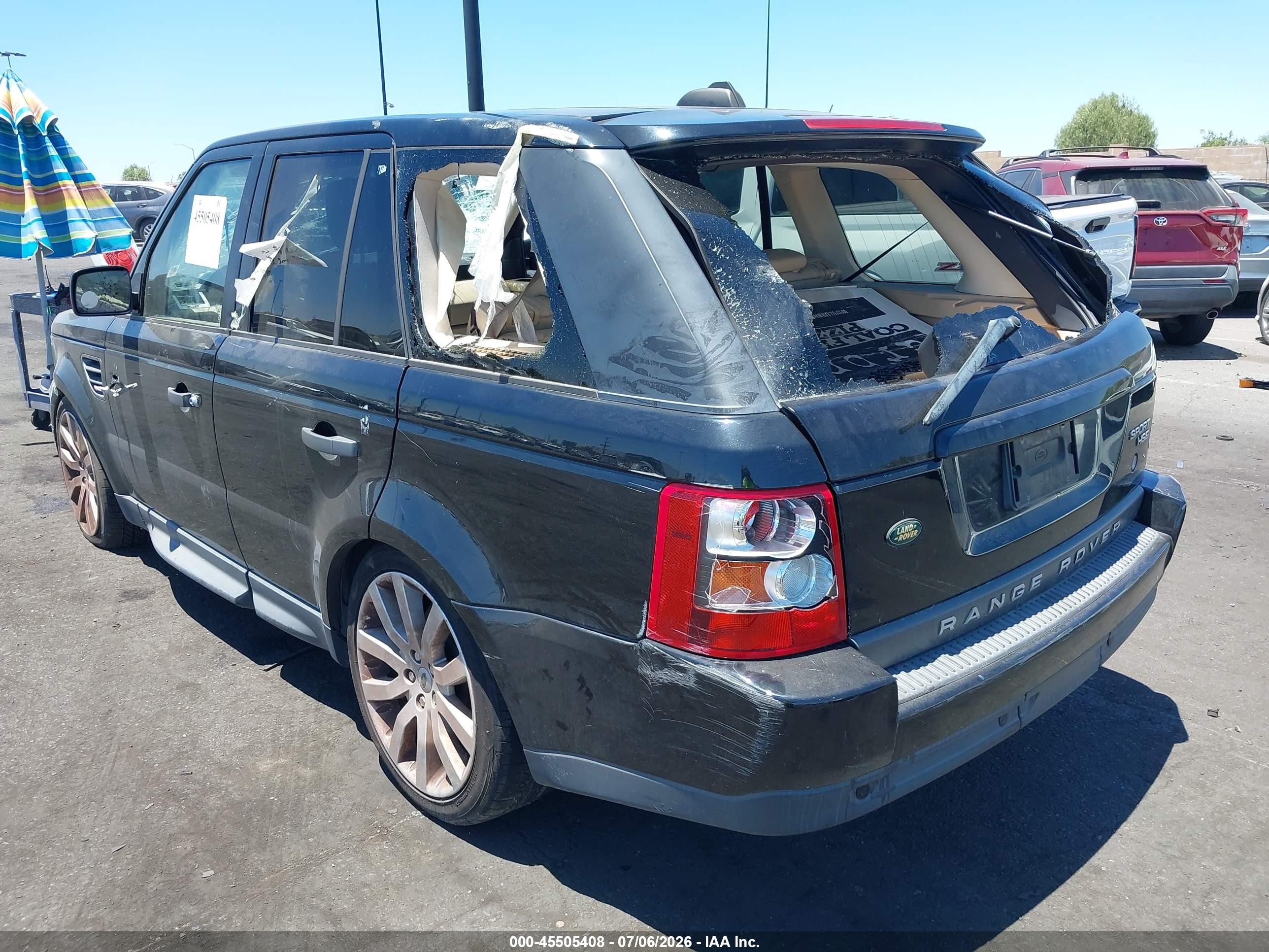 2006 Land Rover Range Rover Sport Hse Black vin: SALSF254X6A918266