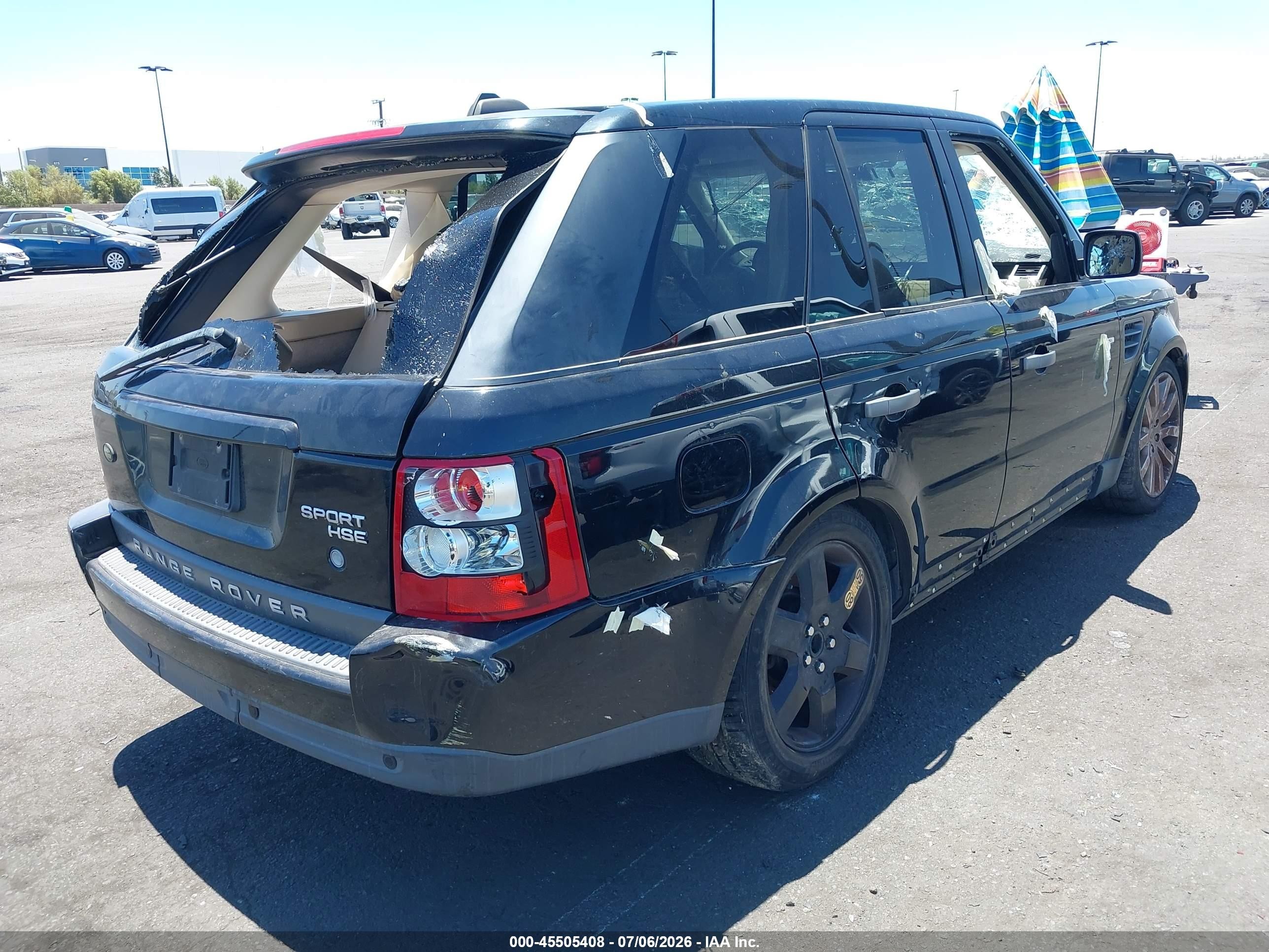 2006 Land Rover Range Rover Sport Hse Black vin: SALSF254X6A918266