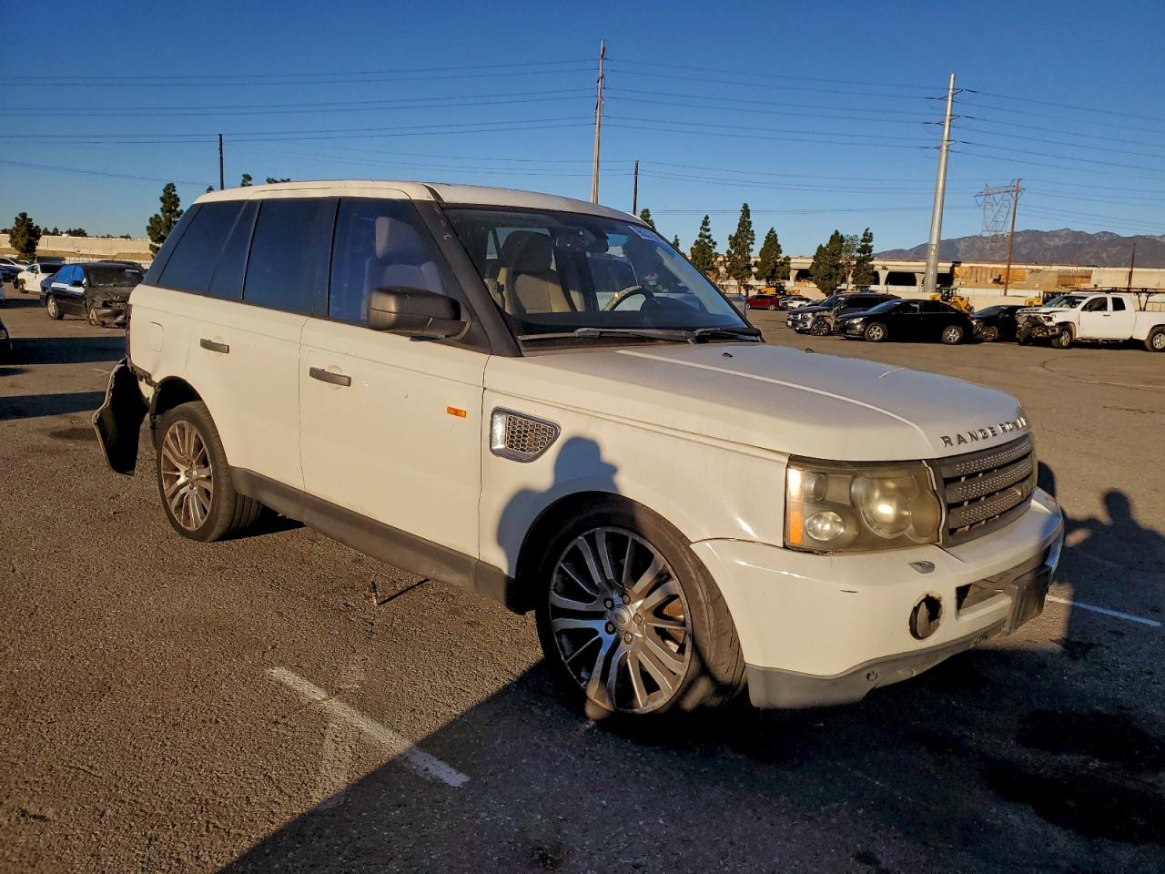 2007 Land Rover Range Rover Sport Hse White vin: SALSF254X7A113529