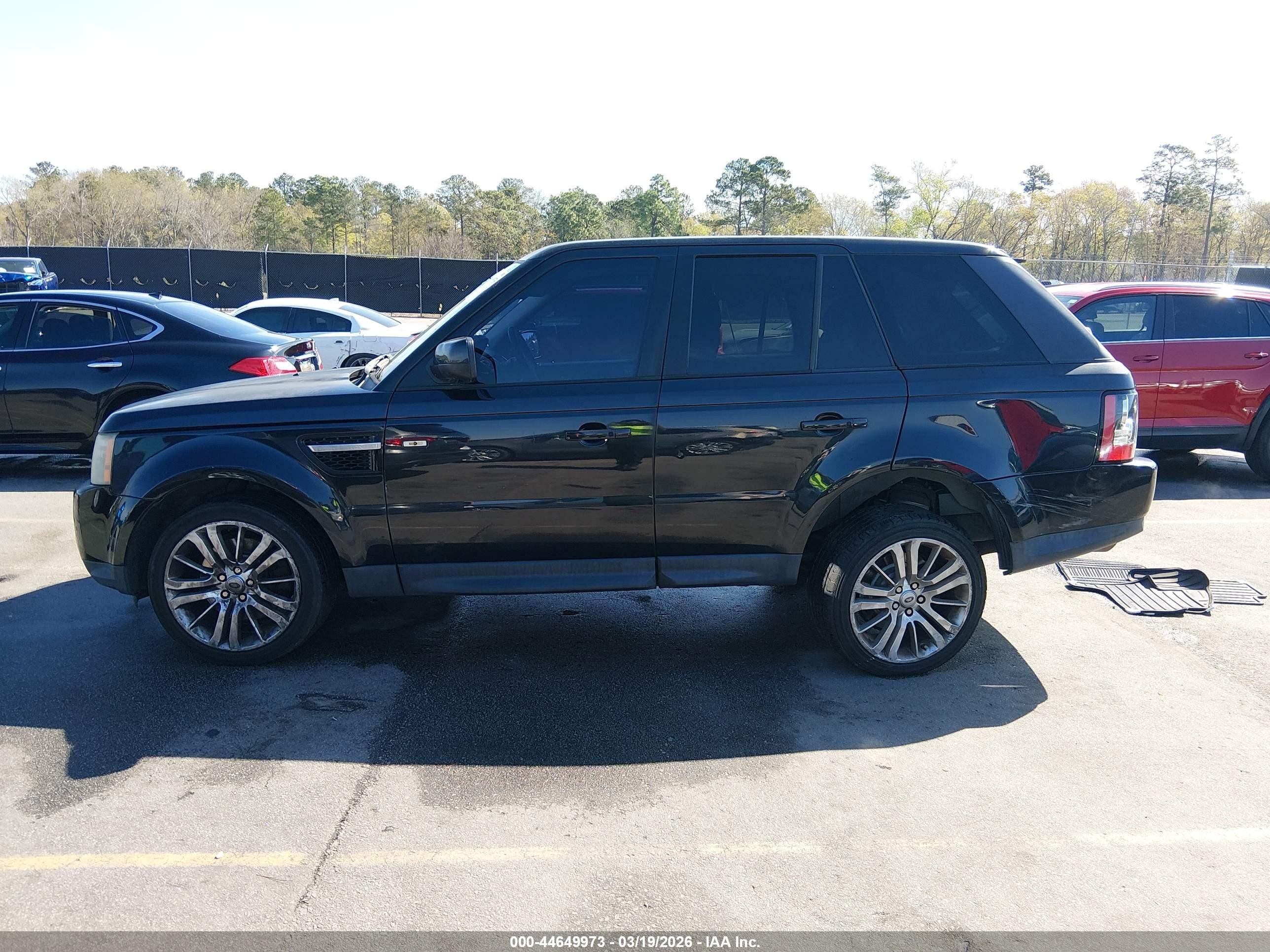 2012 Land Rover Range Rover Sport Hse Black vin: SALSF2D40CA726870