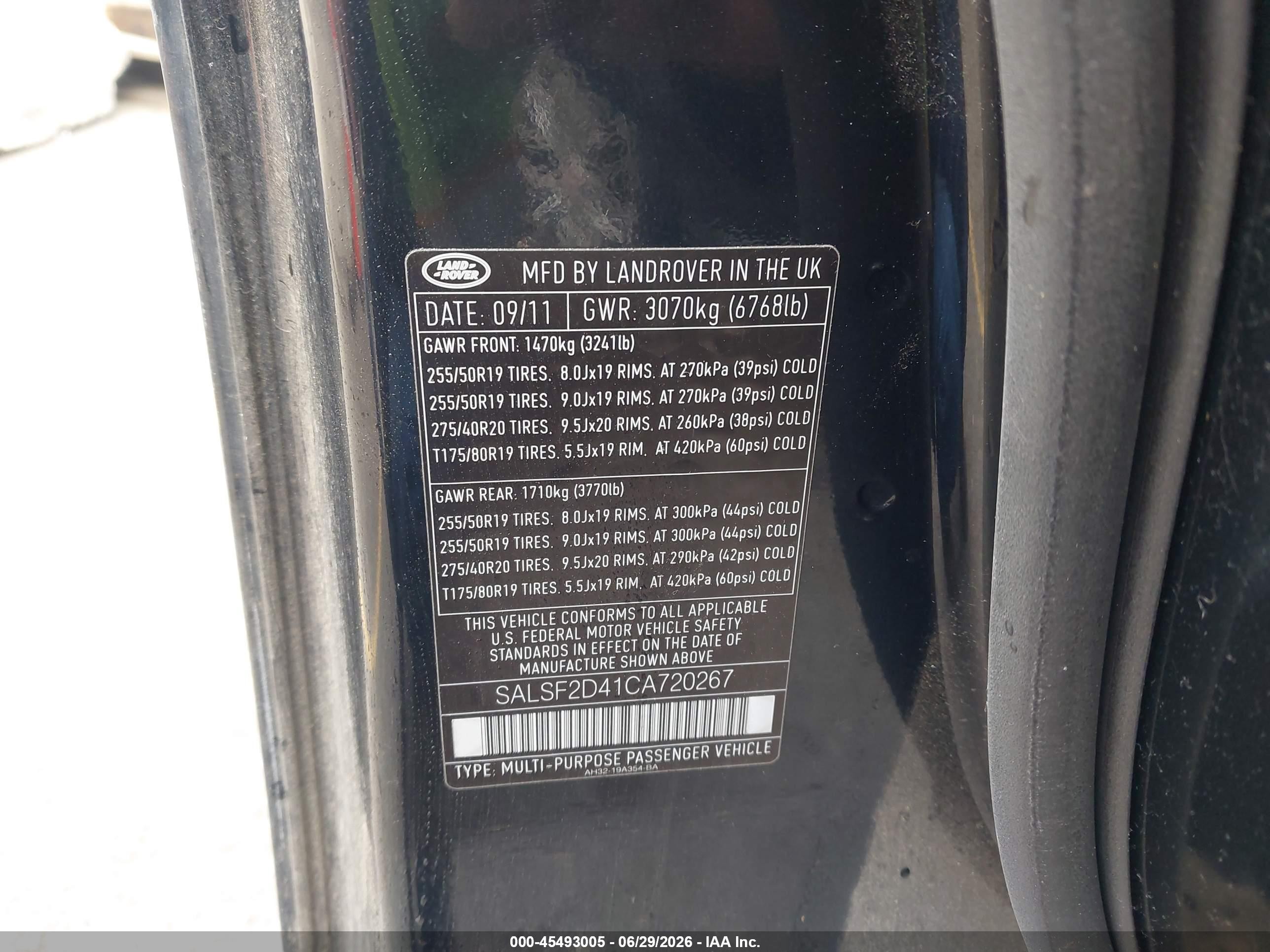 2012 Land Rover Range Rover Sport Hse Черный vin: SALSF2D41CA720267