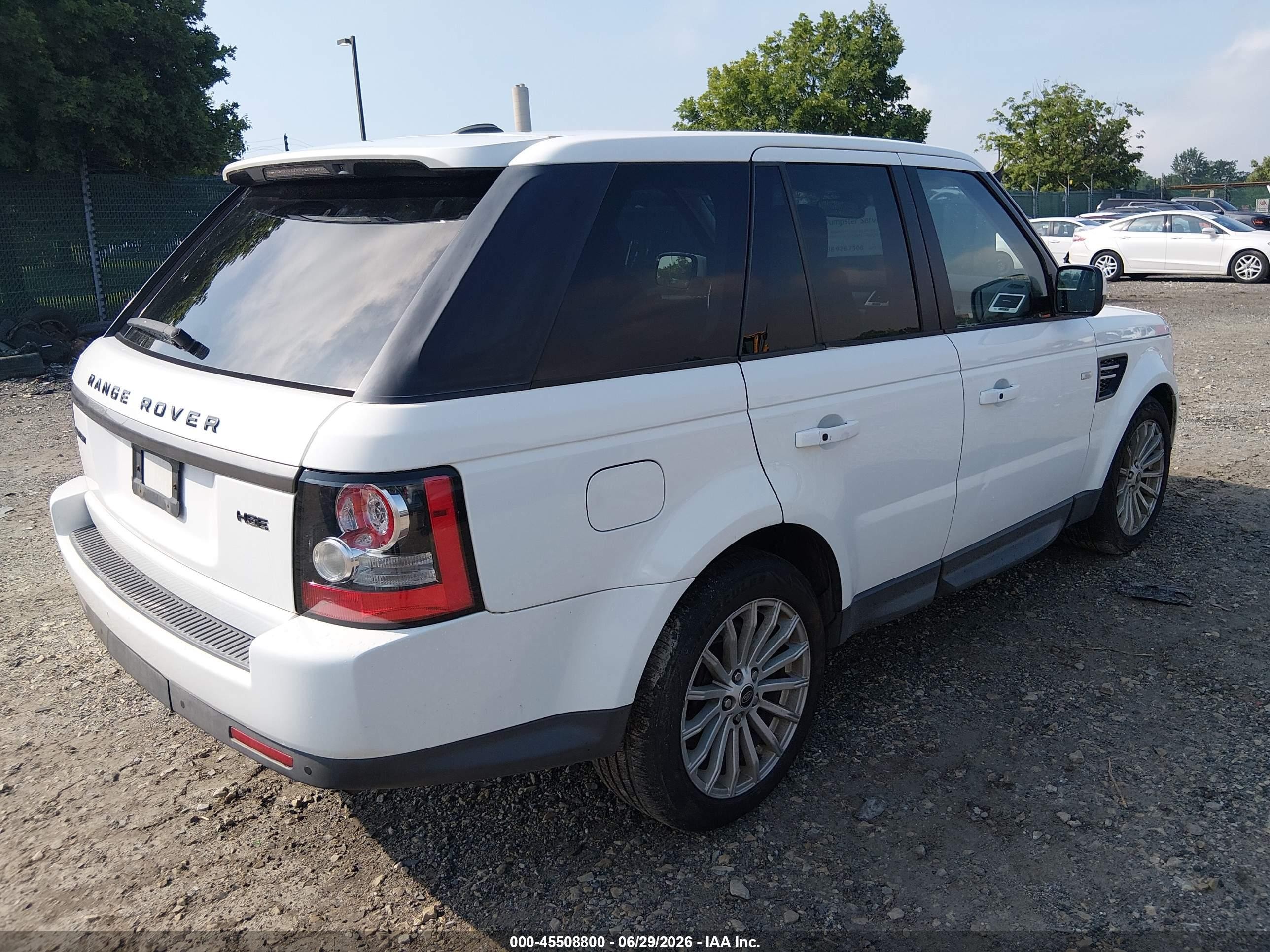 2013 Land Rover Range Rover Sport Hse White vin: SALSF2D41DA770880