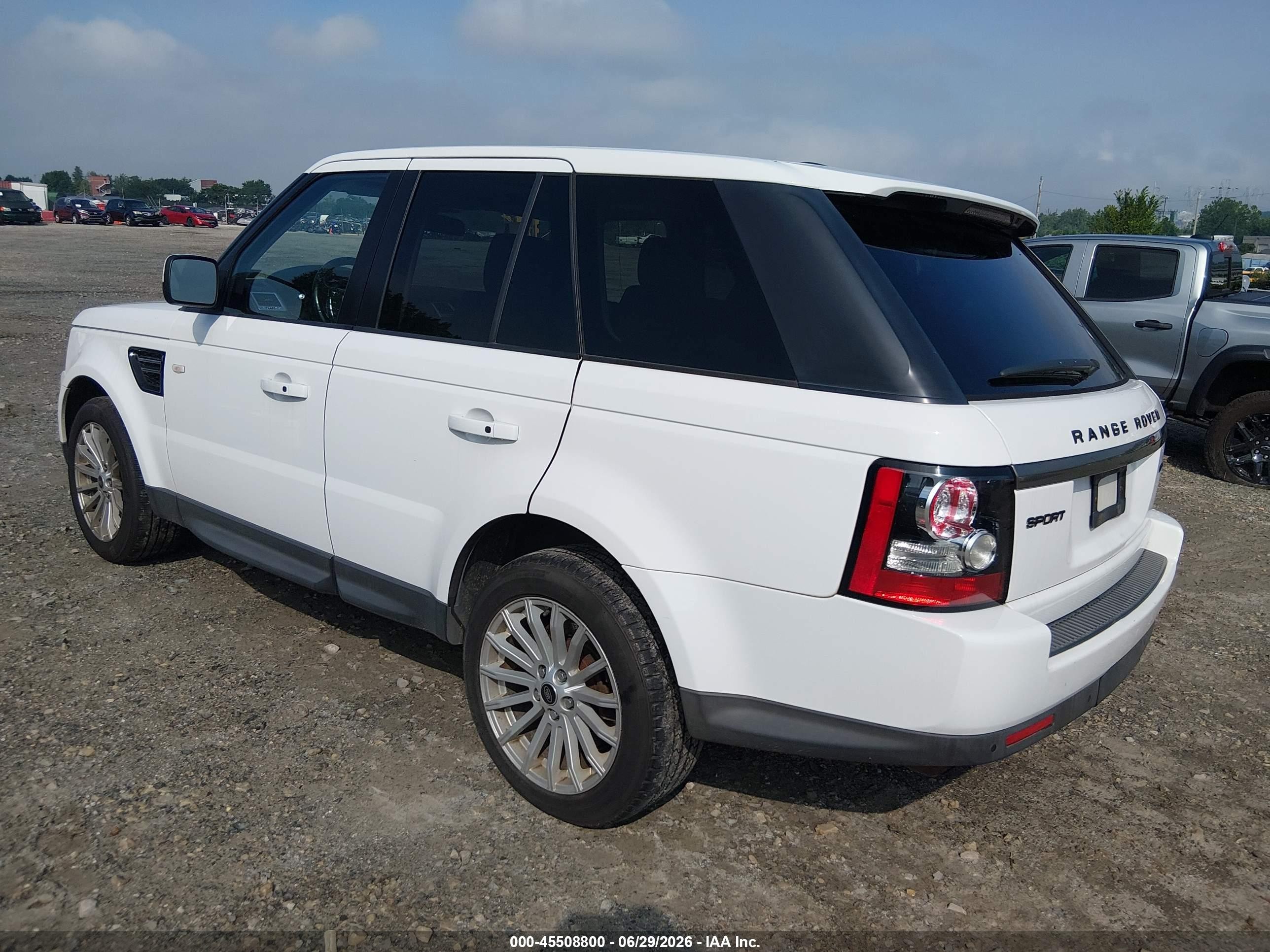 2013 Land Rover Range Rover Sport Hse White vin: SALSF2D41DA770880