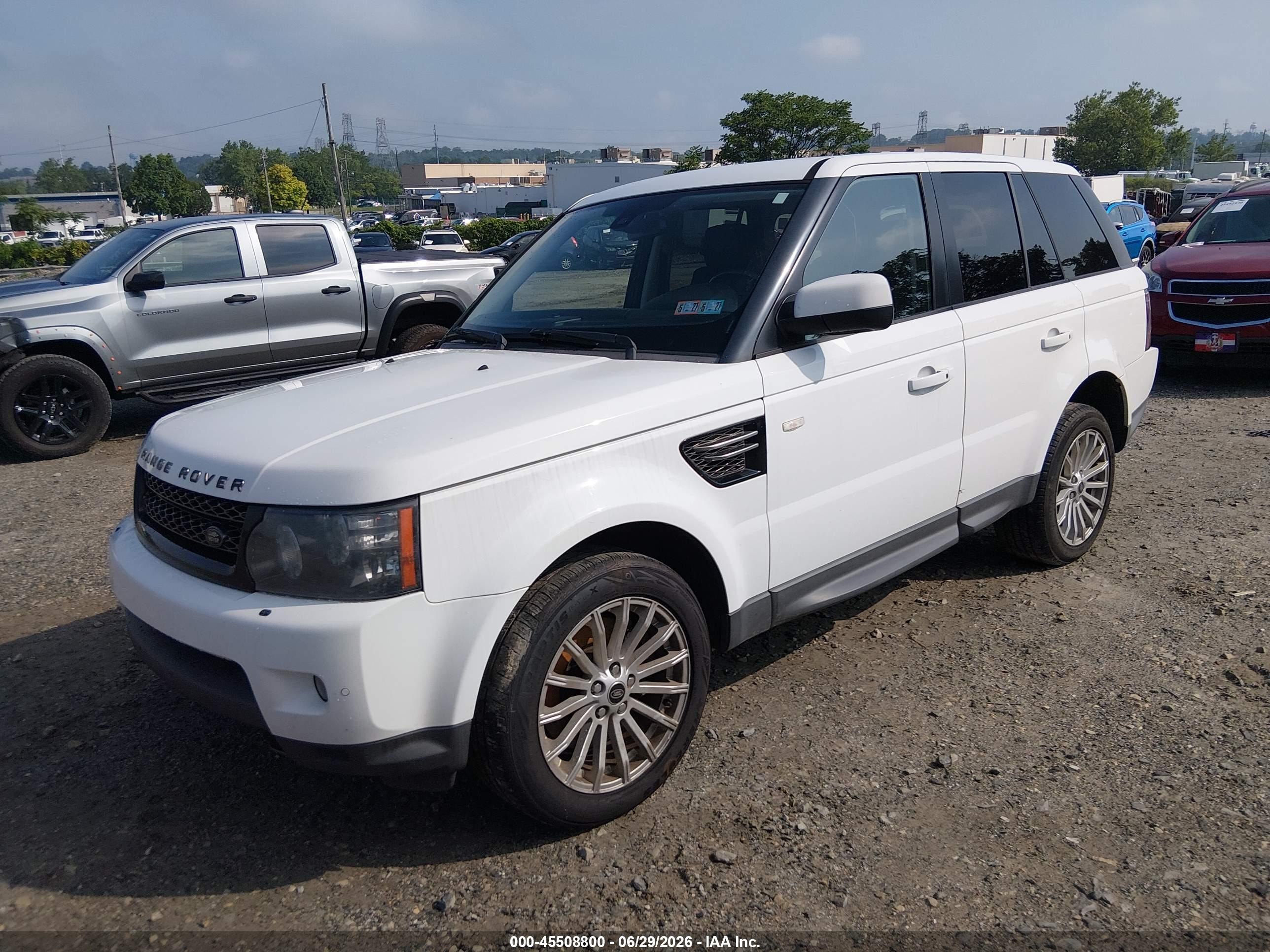 2013 Land Rover Range Rover Sport Hse White vin: SALSF2D41DA770880