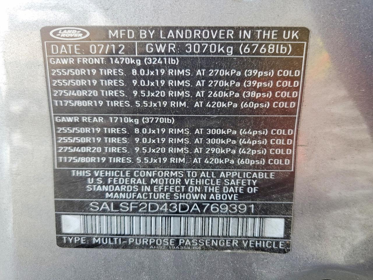 2013 Land Rover Range Rover Sport Hse Gray vin: SALSF2D43DA769391