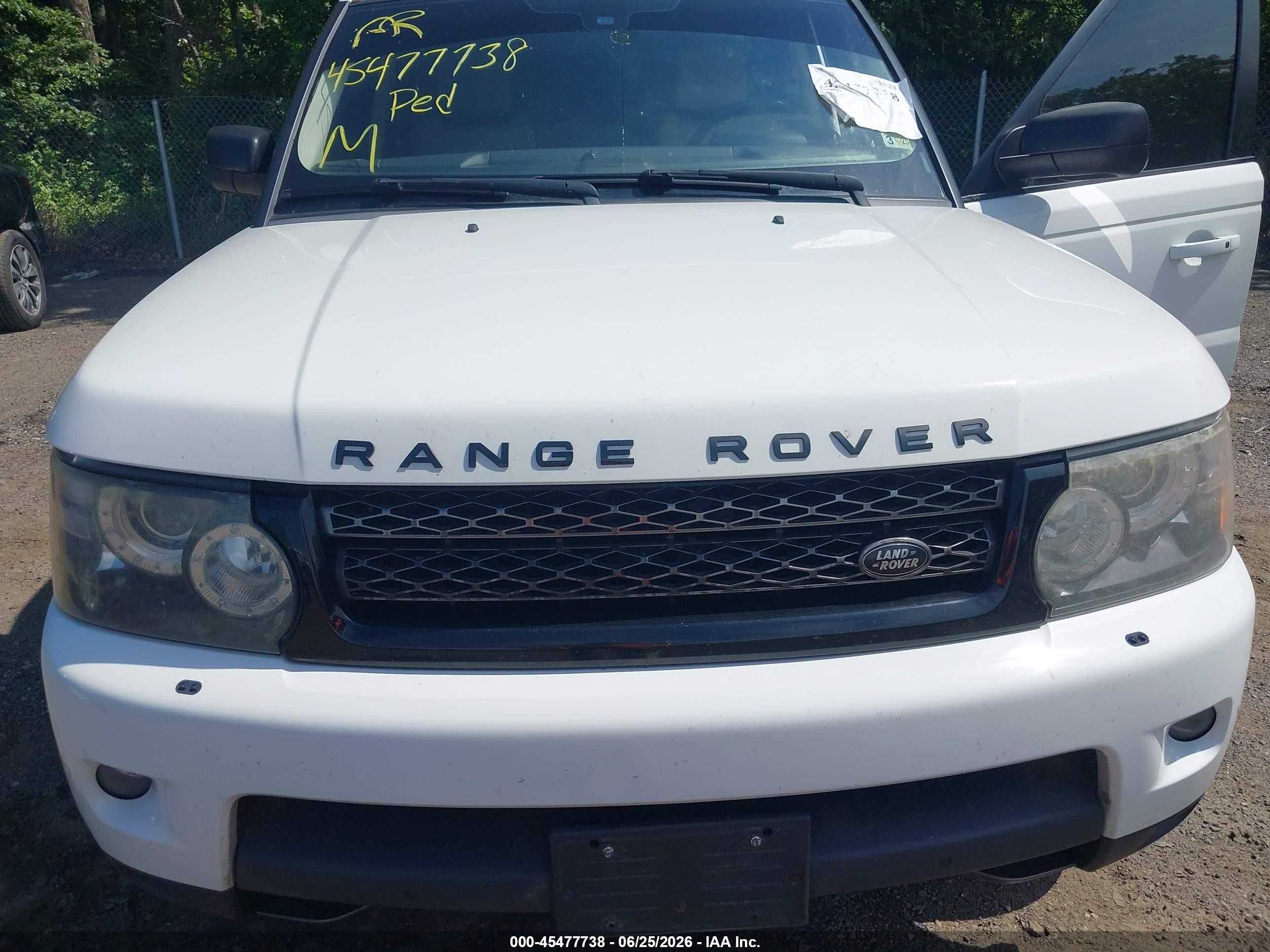 2012 Land Rover Range Rover Sport Hse White vin: SALSF2D44CA729450