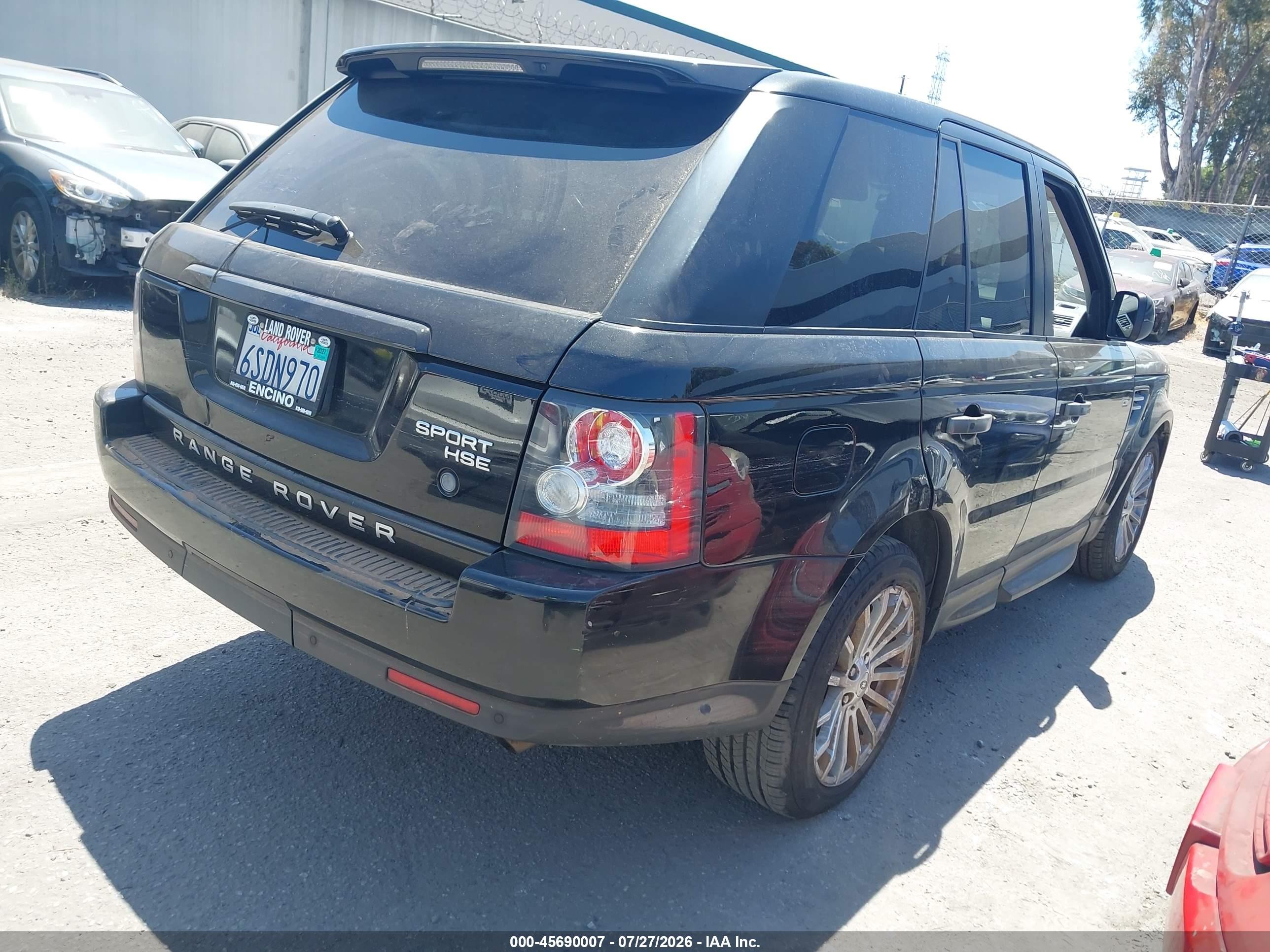 2011 Land Rover Range Rover Sport Hse Black vin: SALSF2D45BA701817