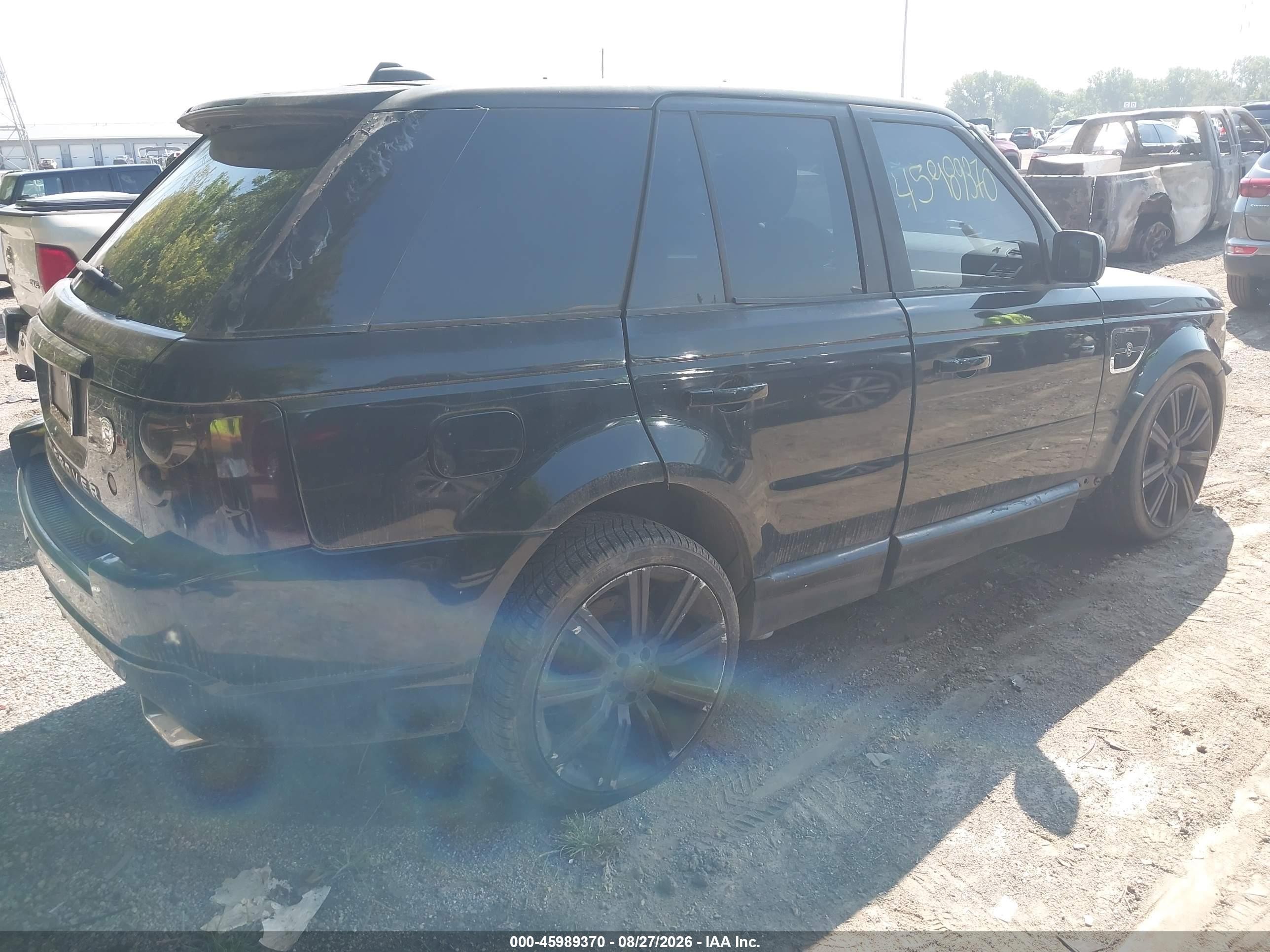 2008 Land Rover Range Rover Sport Supercharged Black vin: SALSH23408A141385