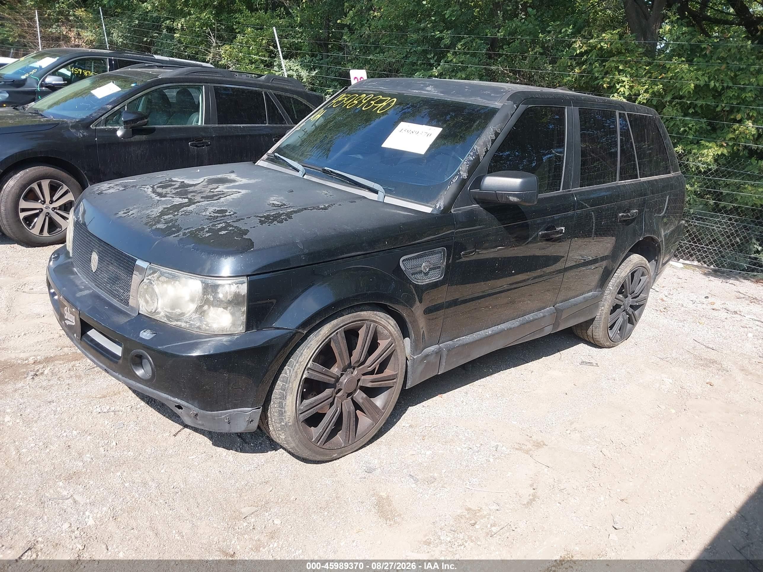 2008 Land Rover Range Rover Sport Supercharged Black vin: SALSH23408A141385