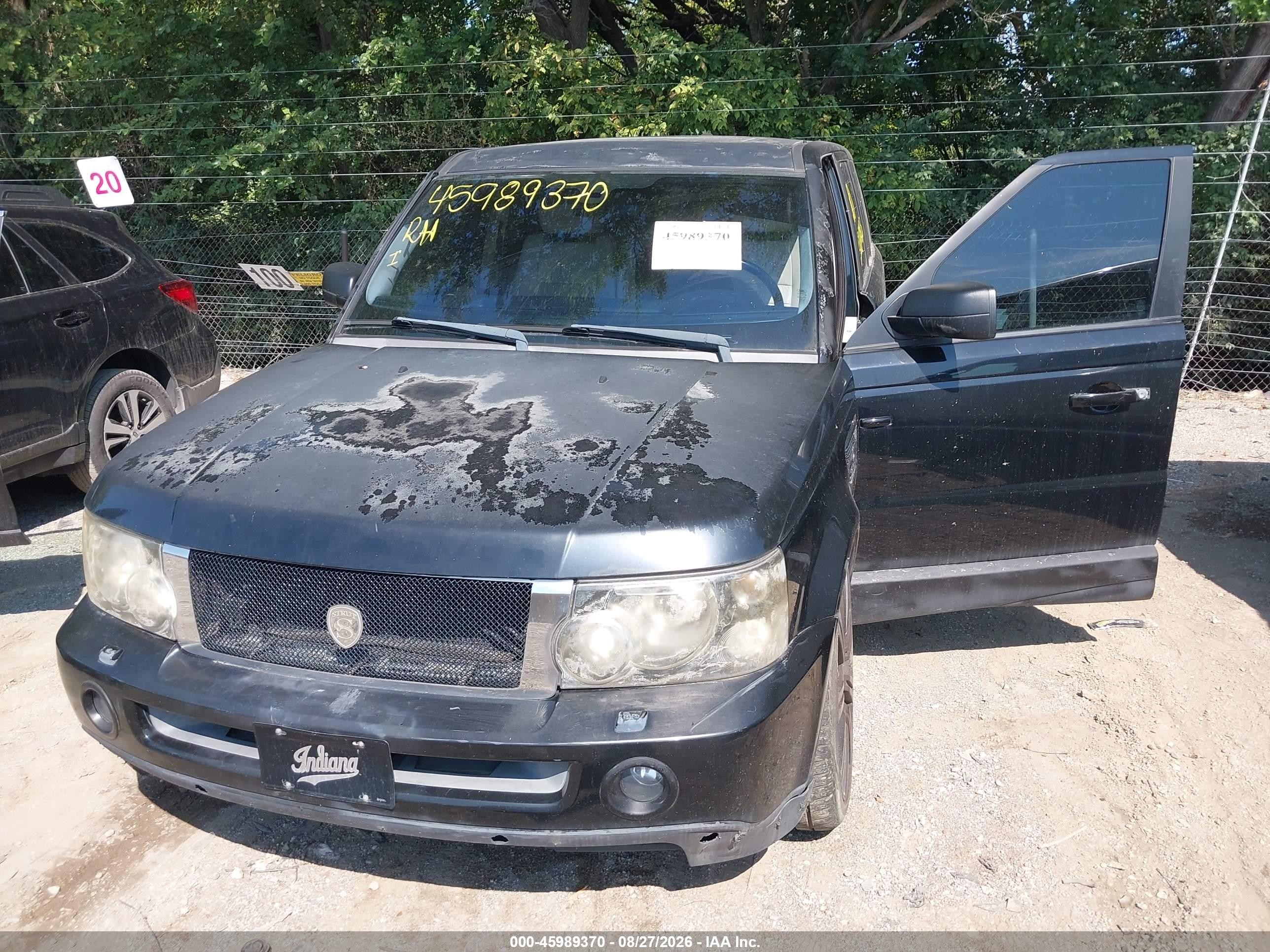 2008 Land Rover Range Rover Sport Supercharged Black vin: SALSH23408A141385