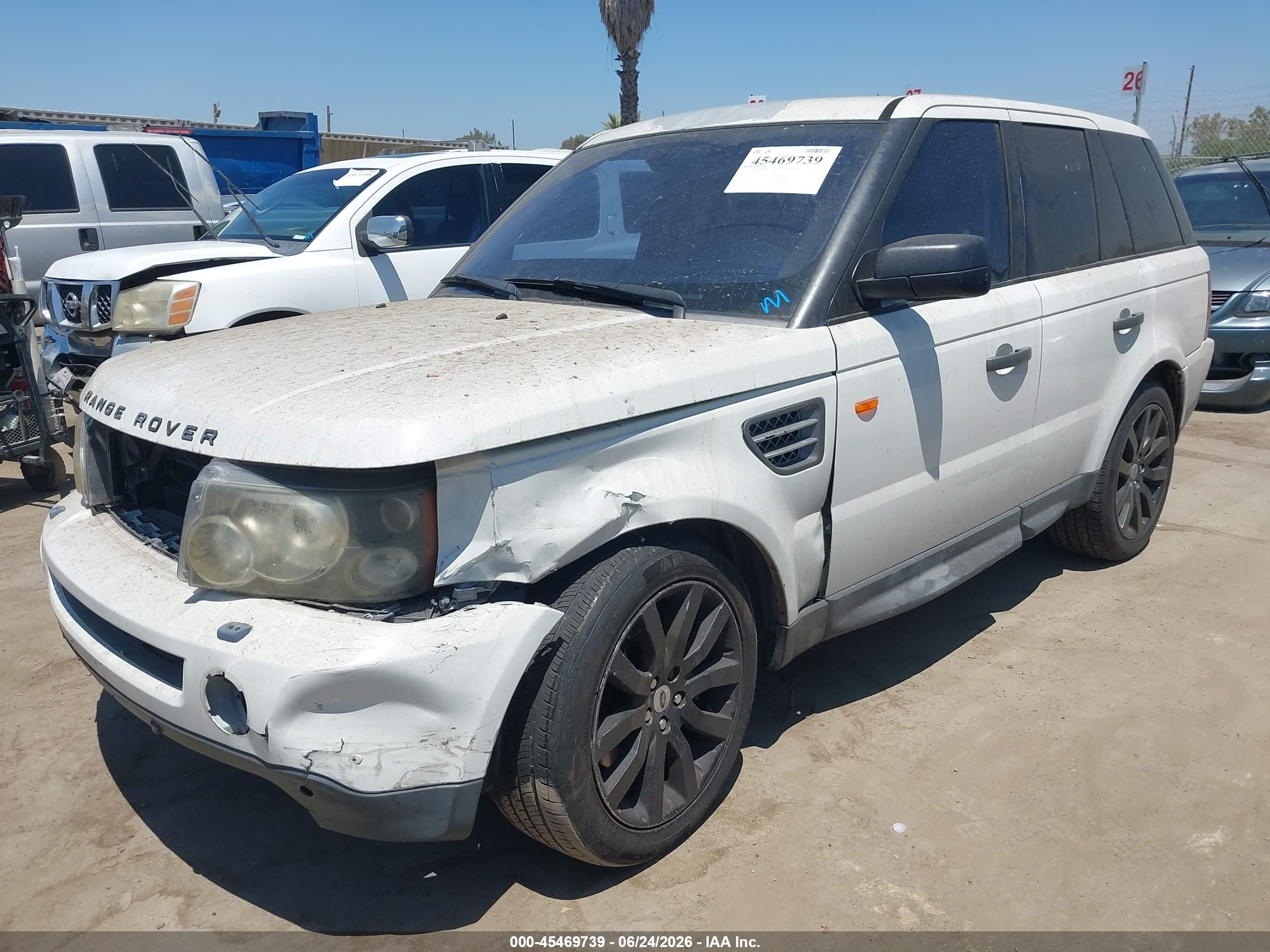 2007 Land Rover Range Rover Sport Supercharged White vin: SALSH23417A987295