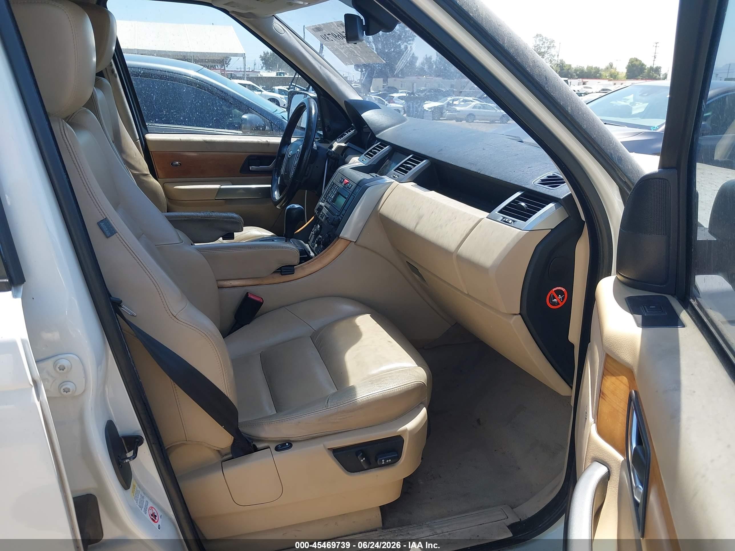 2007 Land Rover Range Rover Sport Supercharged White vin: SALSH23417A987295