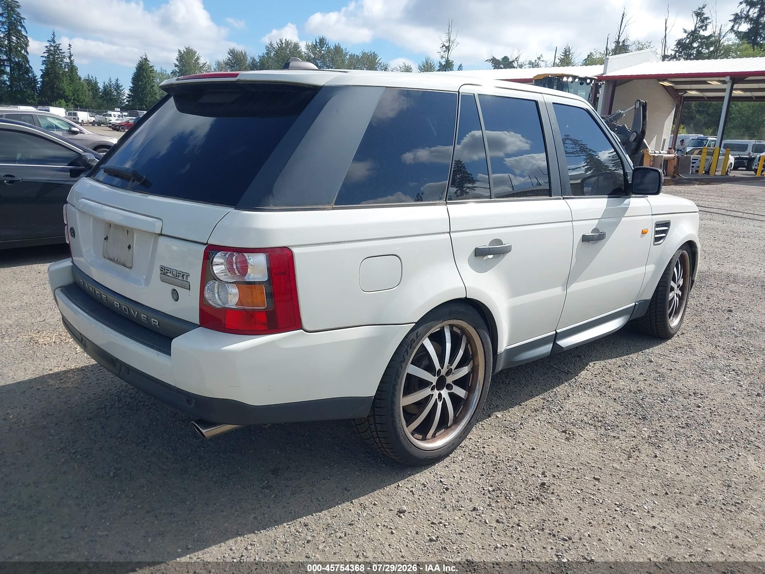 2007 Land Rover Range Rover Sport Supercharged Белый vin: SALSH23427A112968