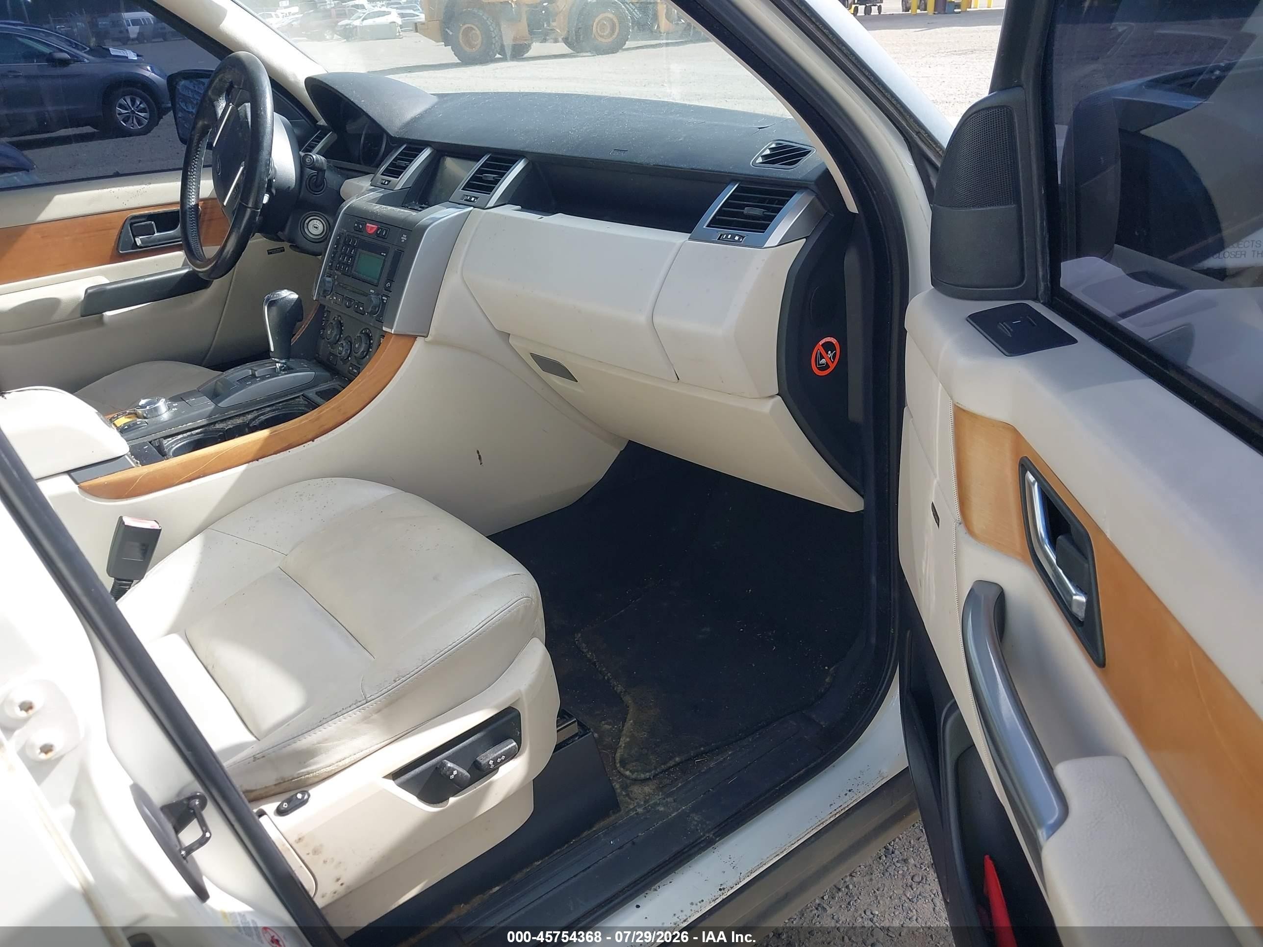 2007 Land Rover Range Rover Sport Supercharged Белый vin: SALSH23427A112968