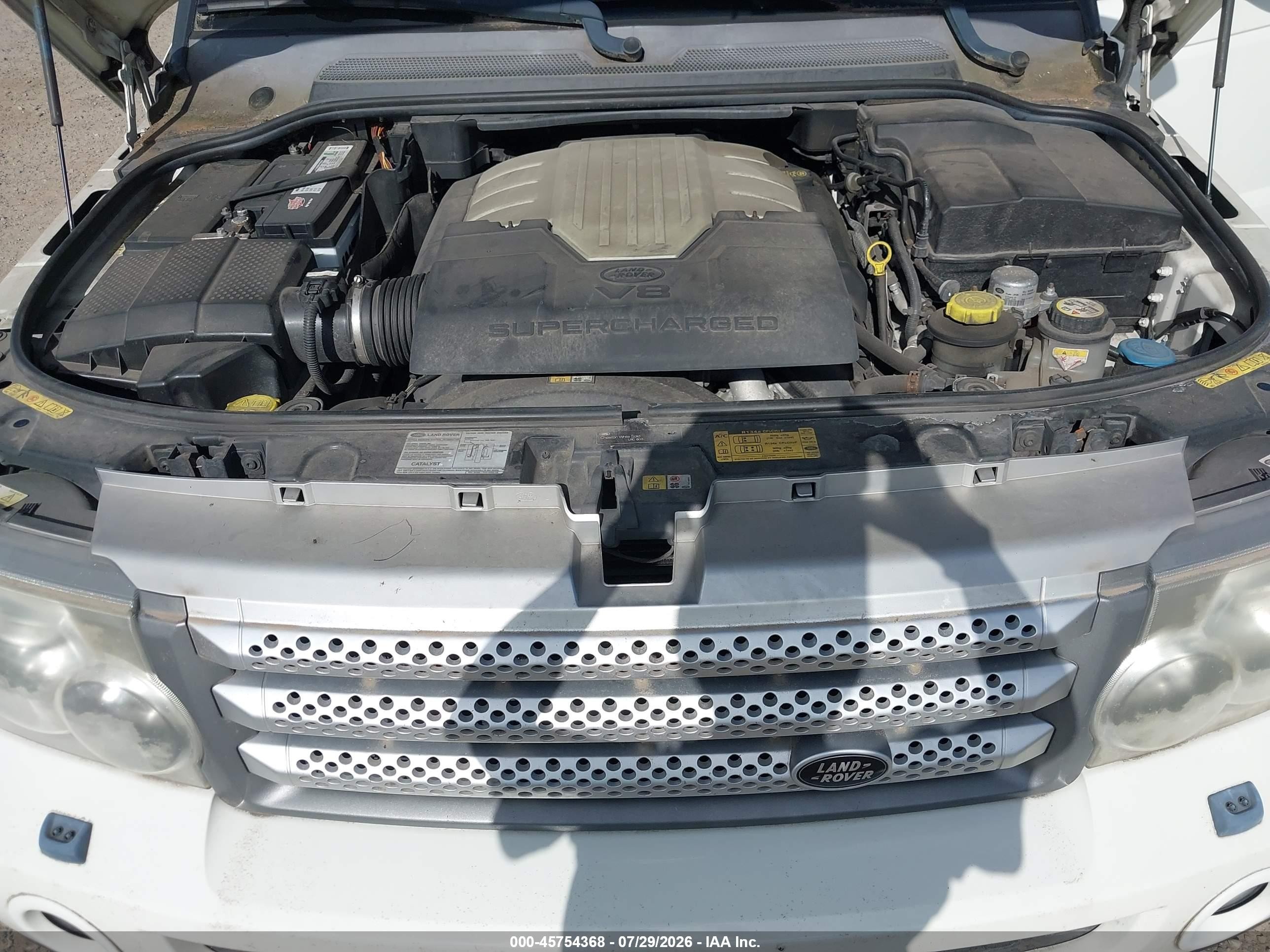 2007 Land Rover Range Rover Sport Supercharged Белый vin: SALSH23427A112968