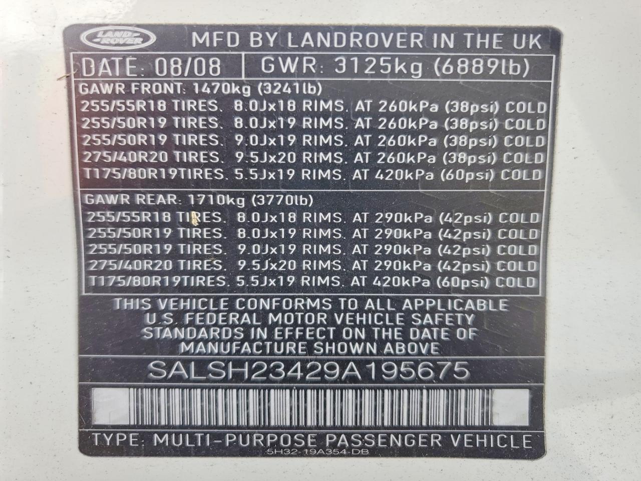 2009 Land Rover Range Rover Sport Supercharged White vin: SALSH23429A195675