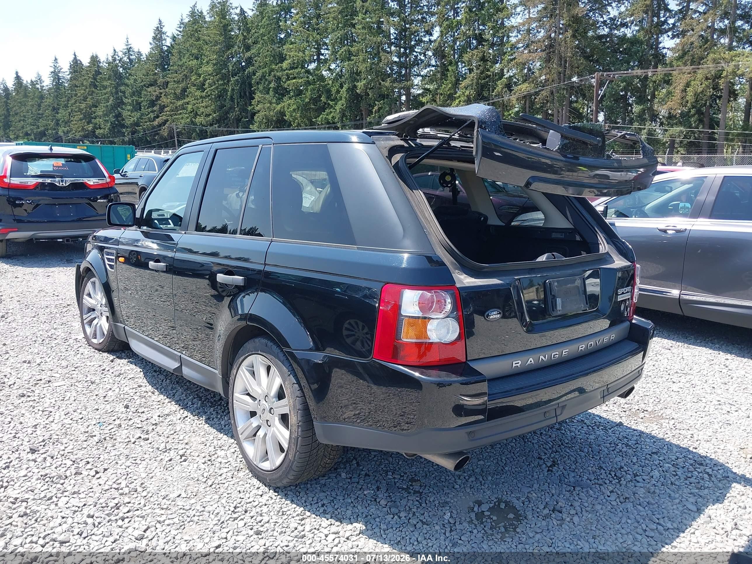 2008 Land Rover Range Rover Sport Supercharged Black vin: SALSH23448A162174