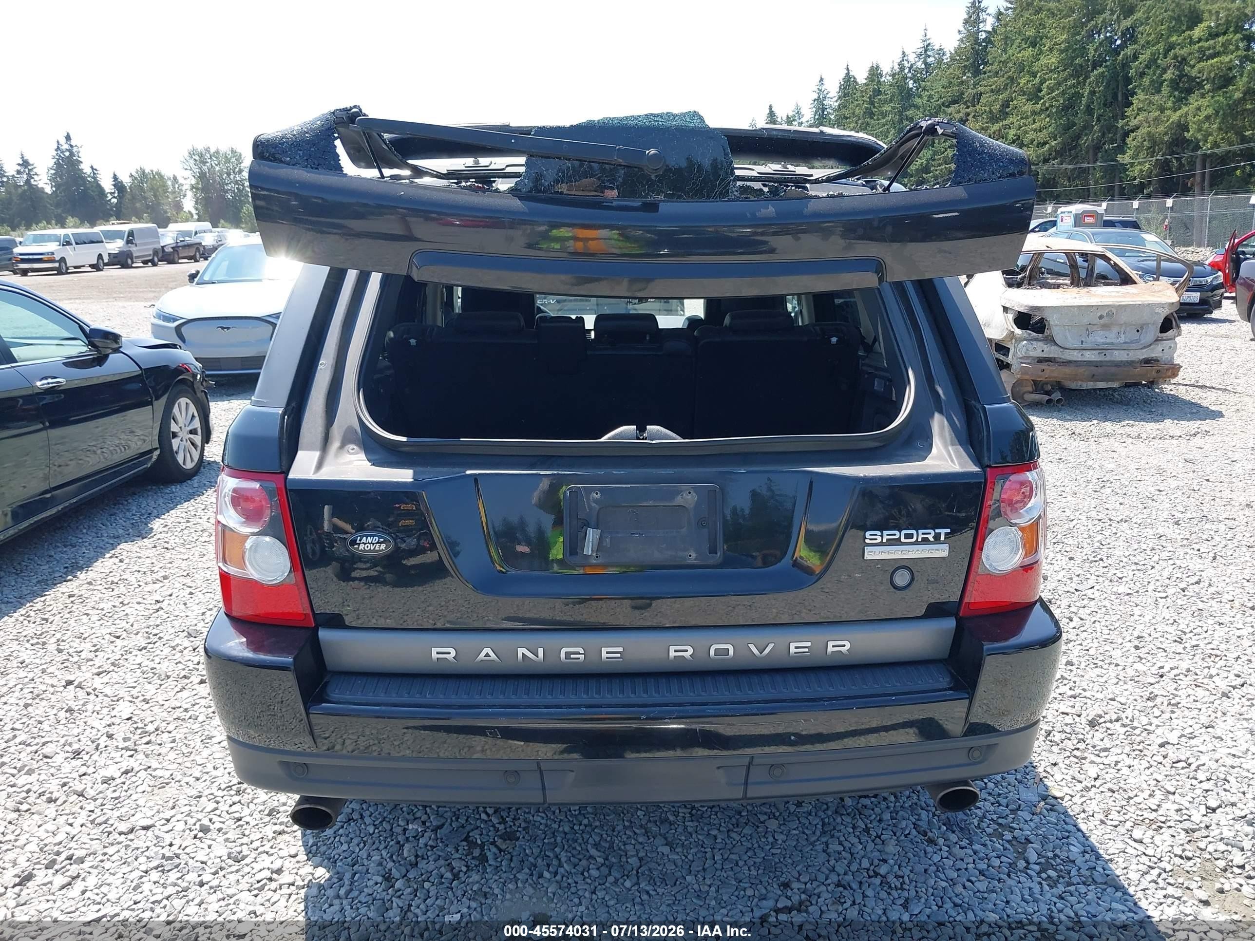 2008 Land Rover Range Rover Sport Supercharged Black vin: SALSH23448A162174