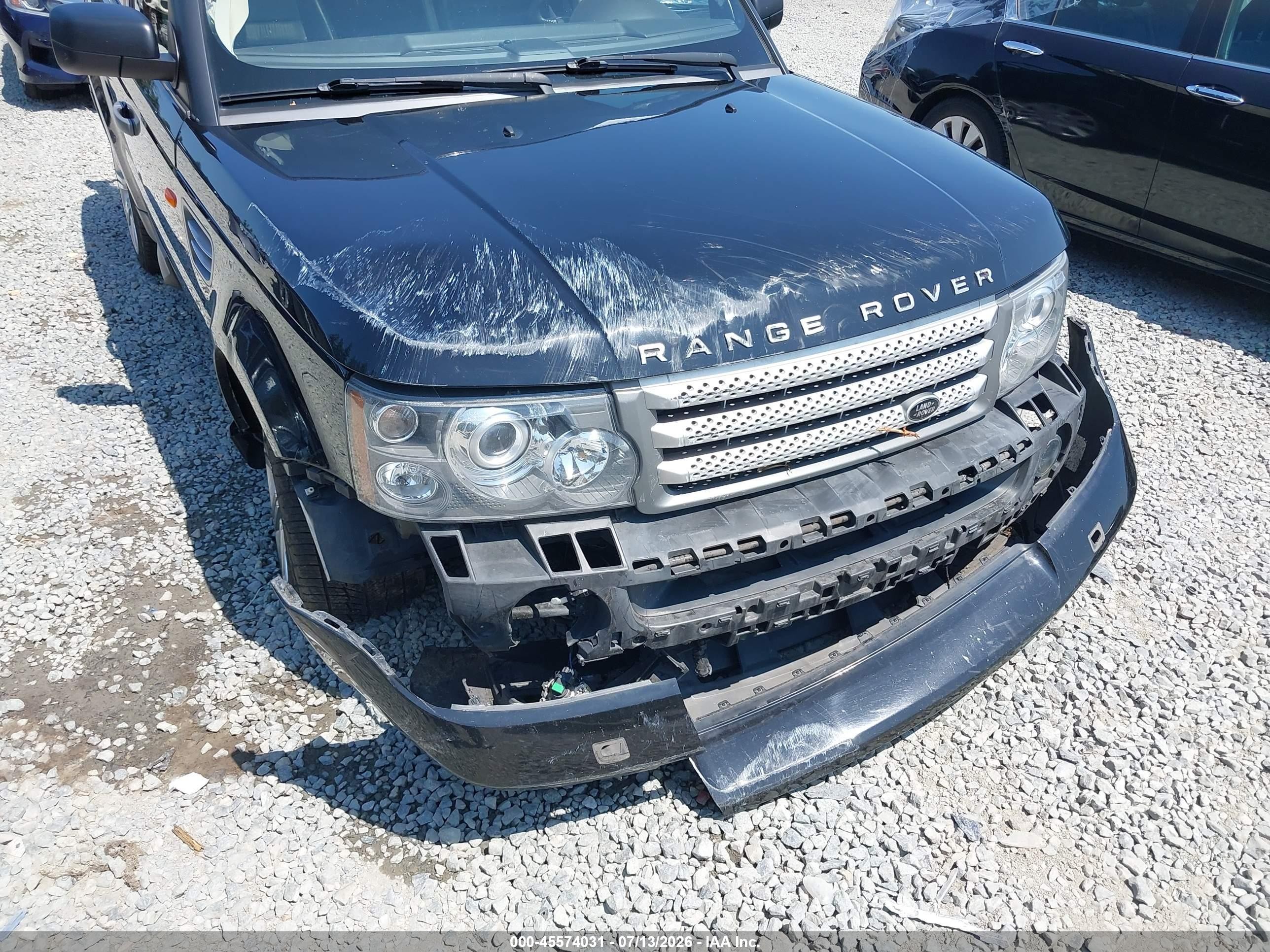 2008 Land Rover Range Rover Sport Supercharged Black vin: SALSH23448A162174